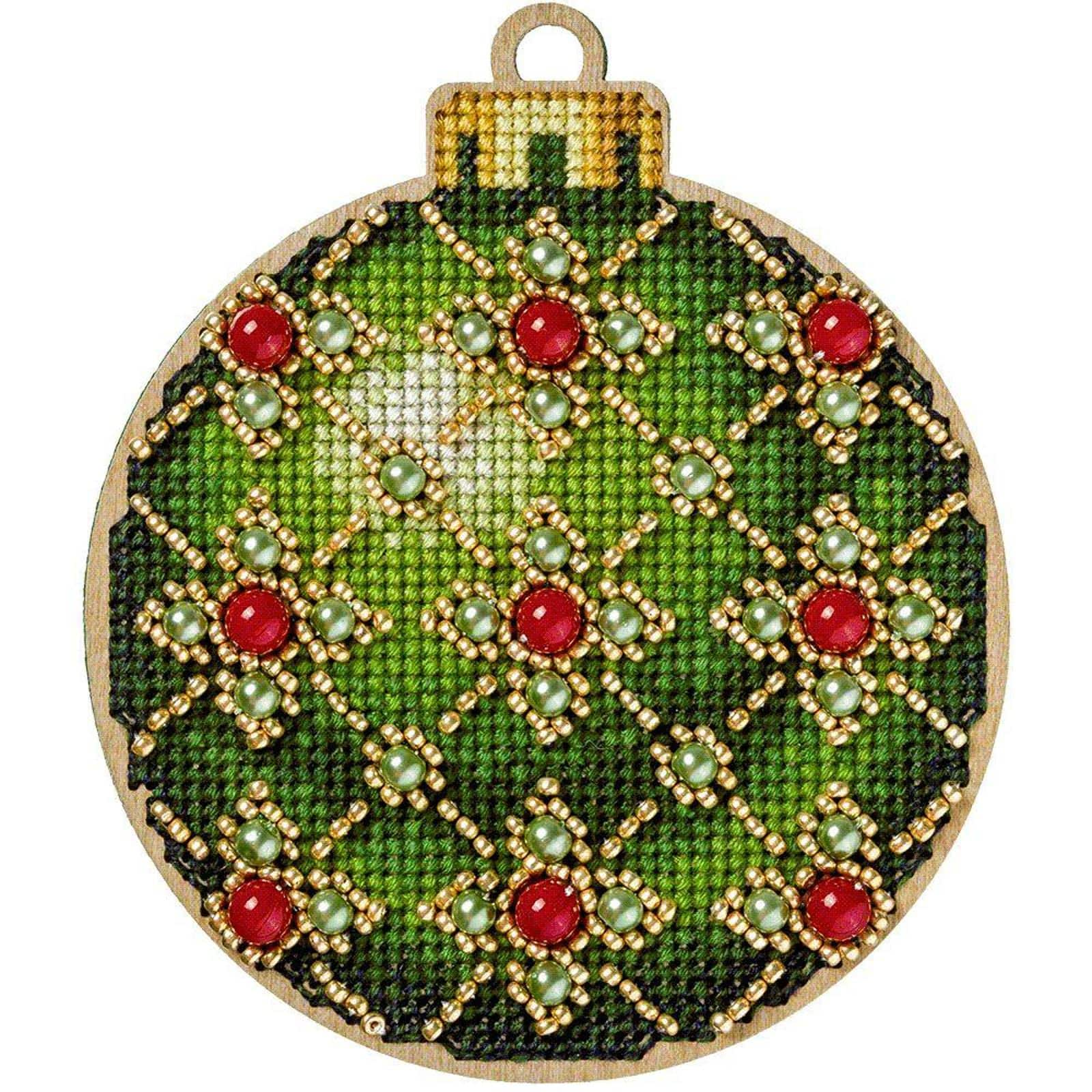 Wonderland Crafts Green Ornament Cross-Stitch Kit