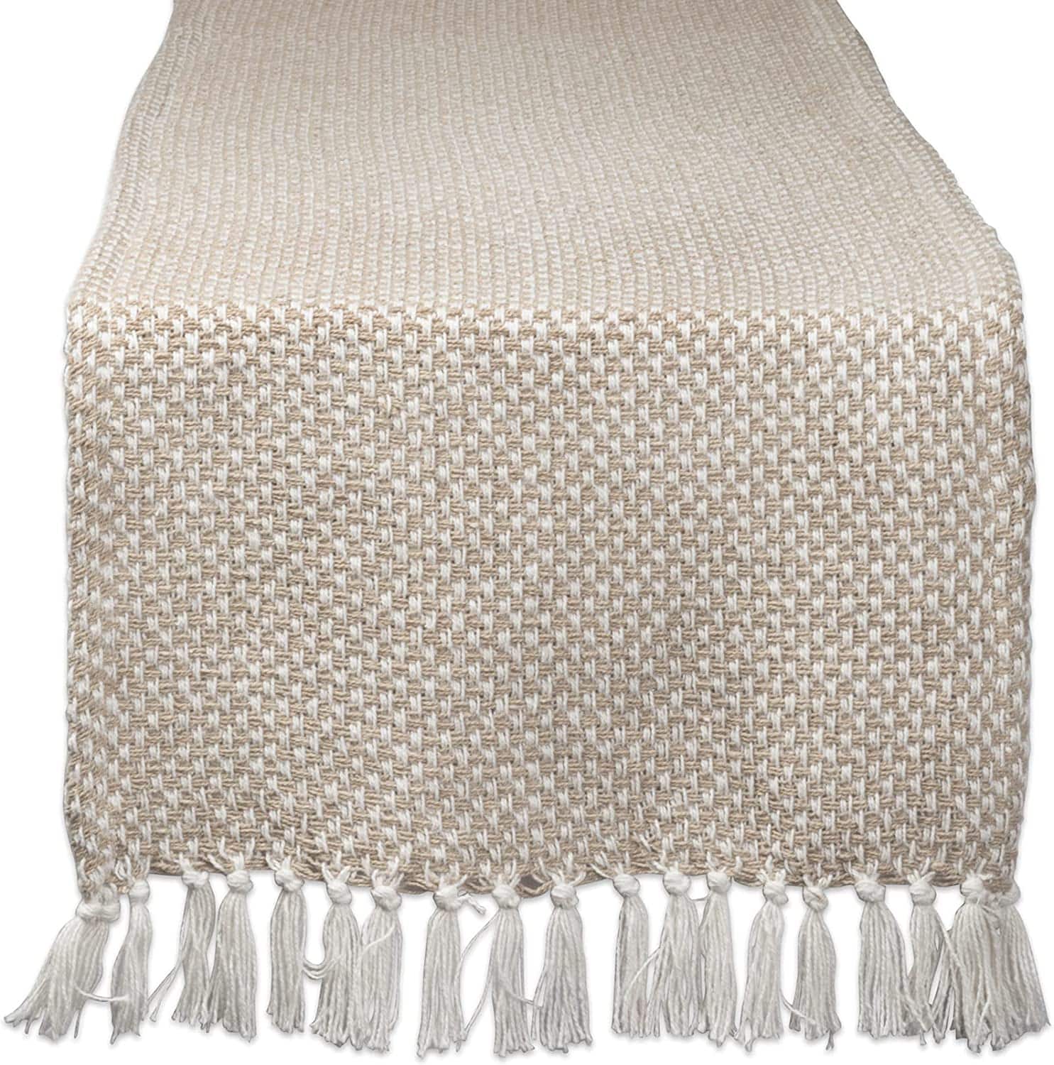 DII&#xAE; 108&#x22; Woven Fringed Table Runner