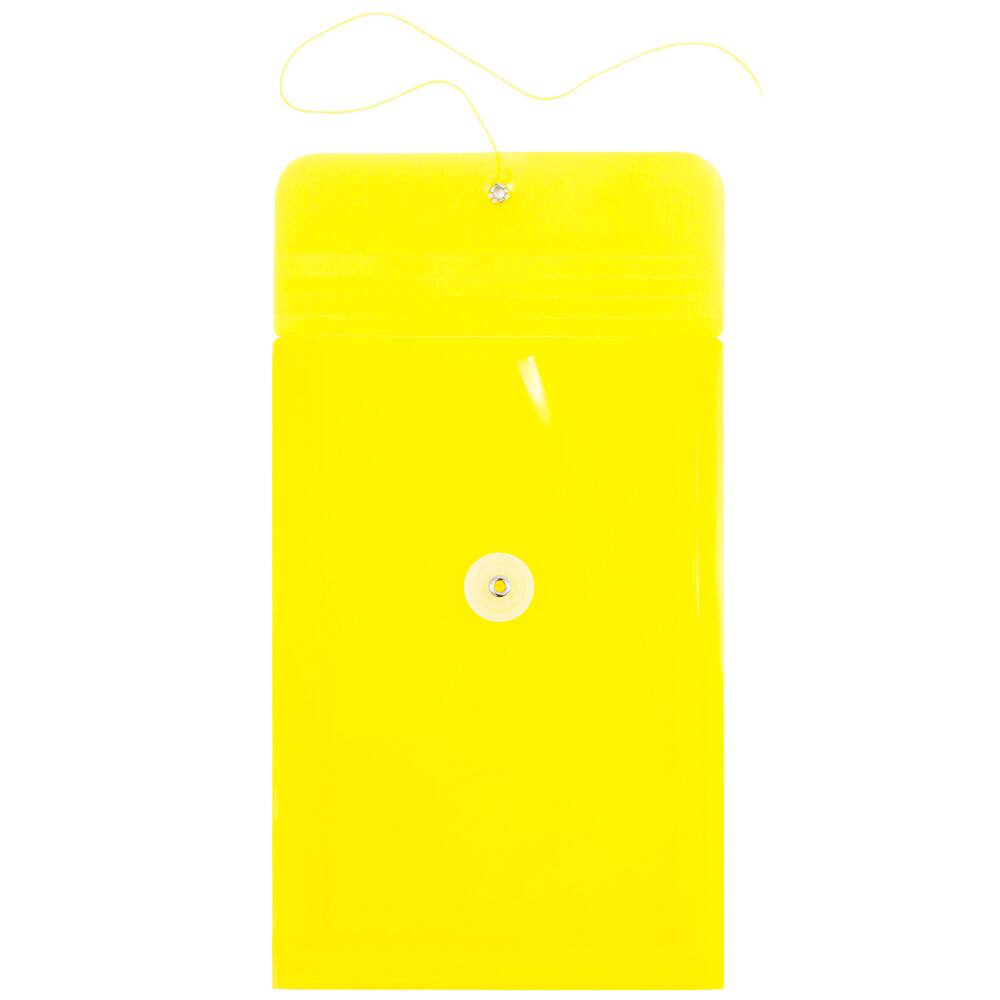JAM Paper 6.25&#x22; x 9.25&#x22; Button &#x26; String Tie Closure Plastic Envelopes, 12ct.