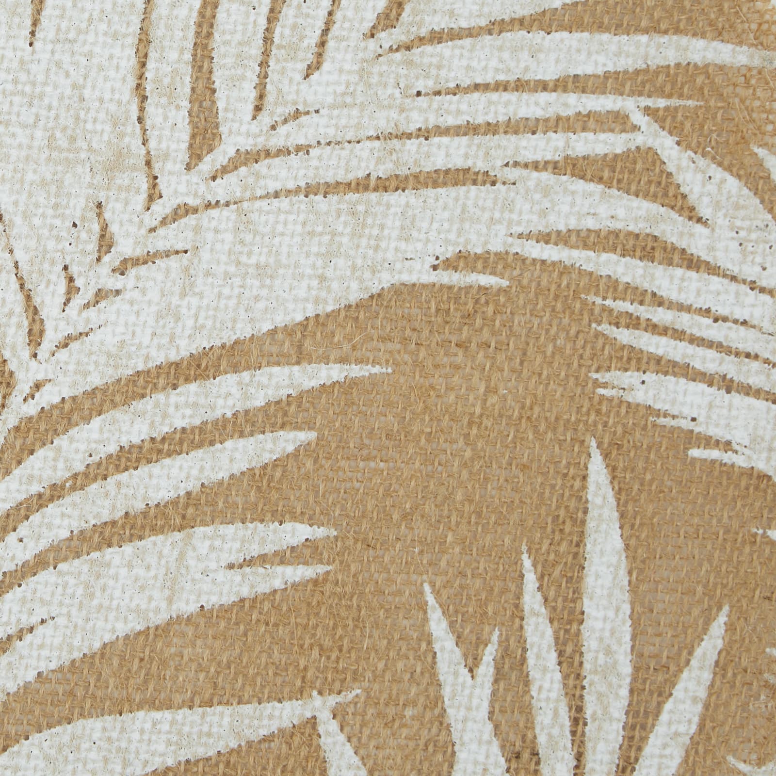 White Fern Print On Natural Round Jute Placemat (Set of 6)