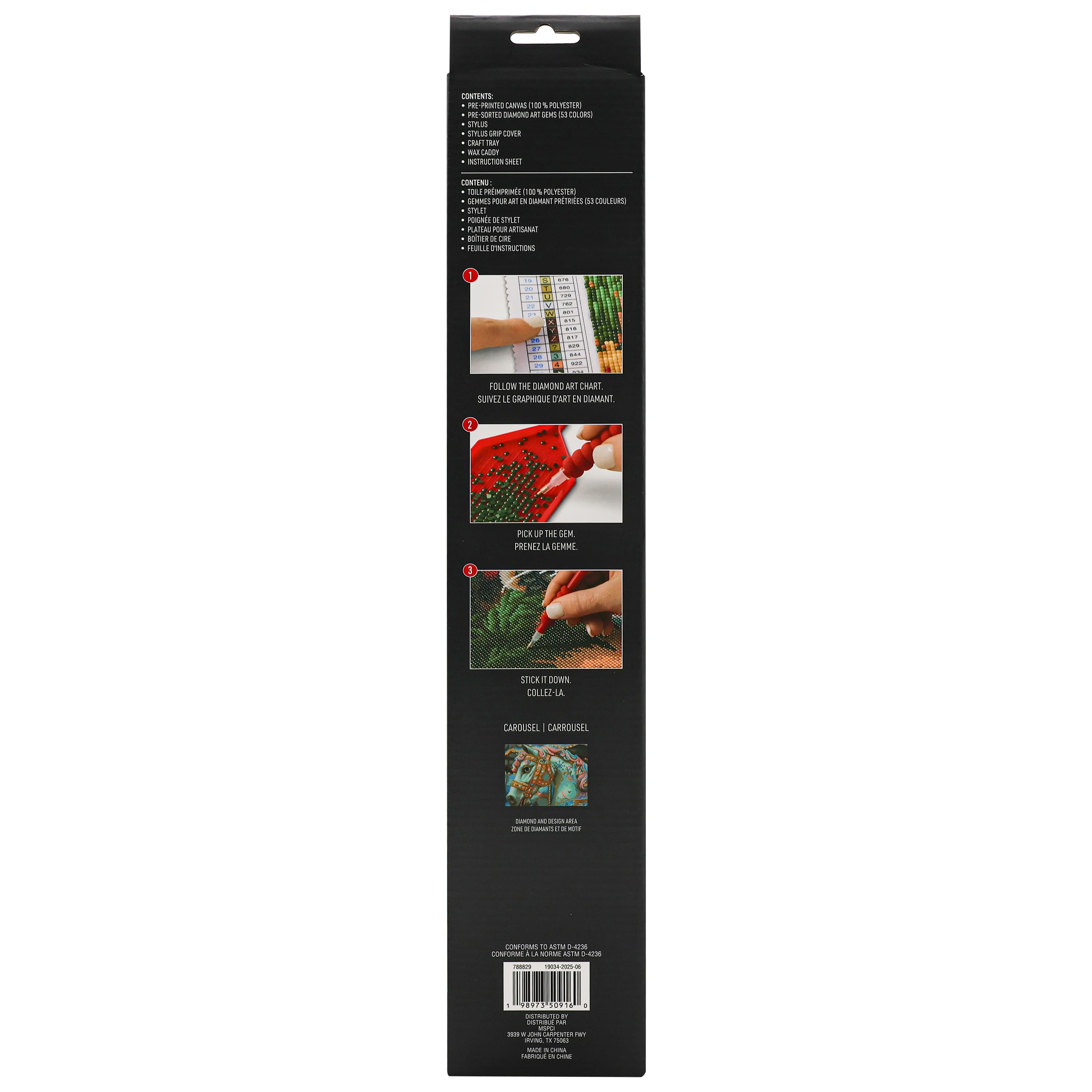 16&#x22; x 20&#x22; Carousel Diamond Art Kit by Make Market&#xAE;