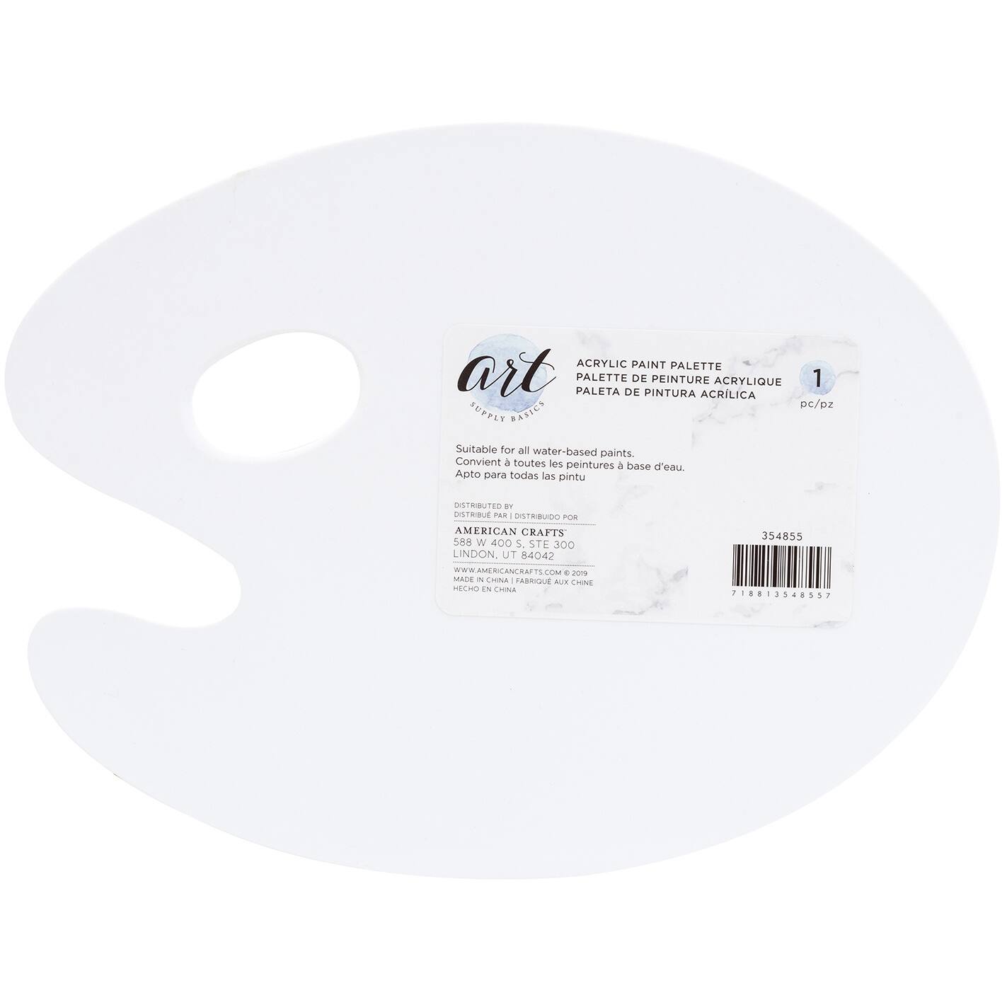 American Crafts™ Art Supply Basics Acrylic Palette, 9" x 12"