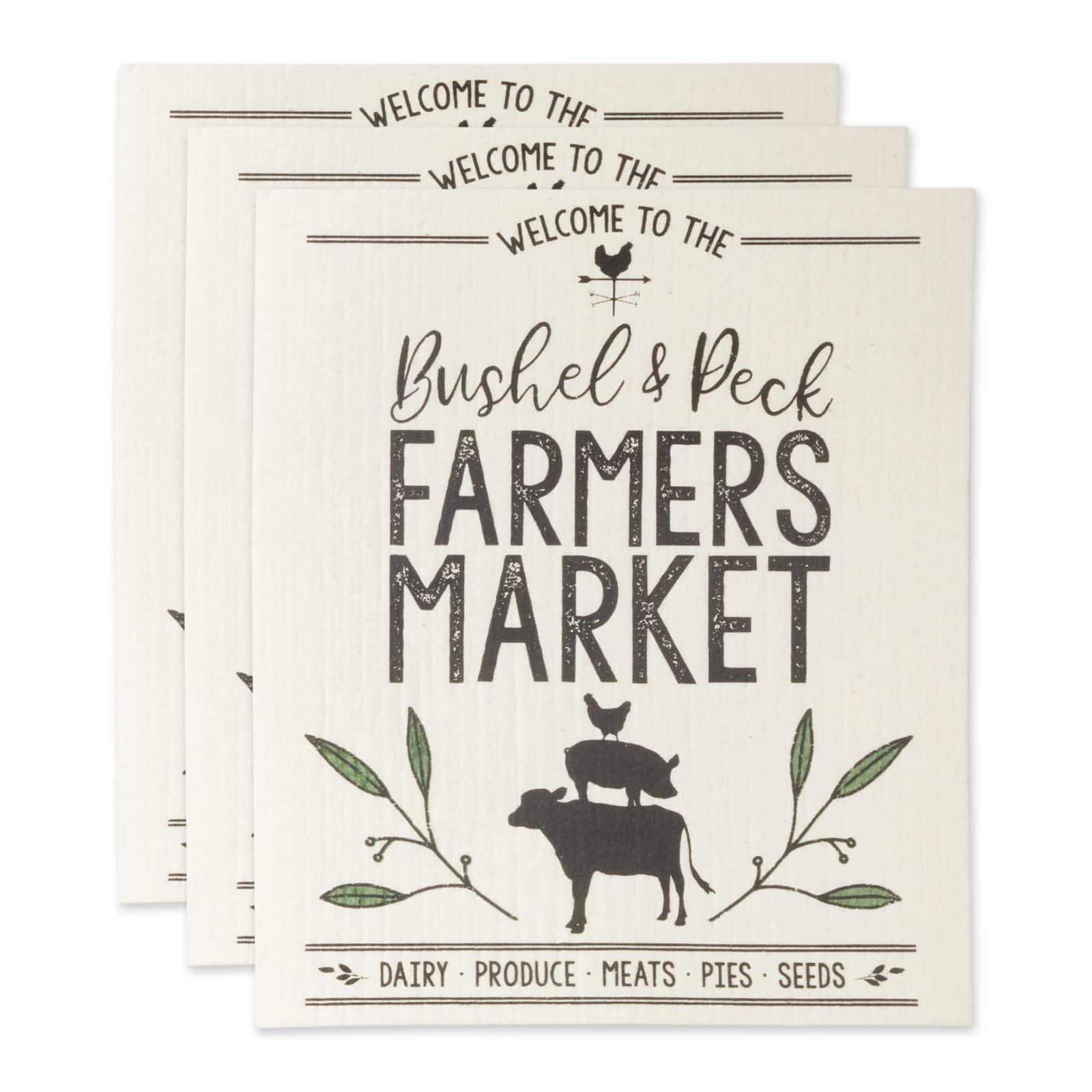 DII&#xAE; Farmers Market Swedish Dishcloth, 3ct.