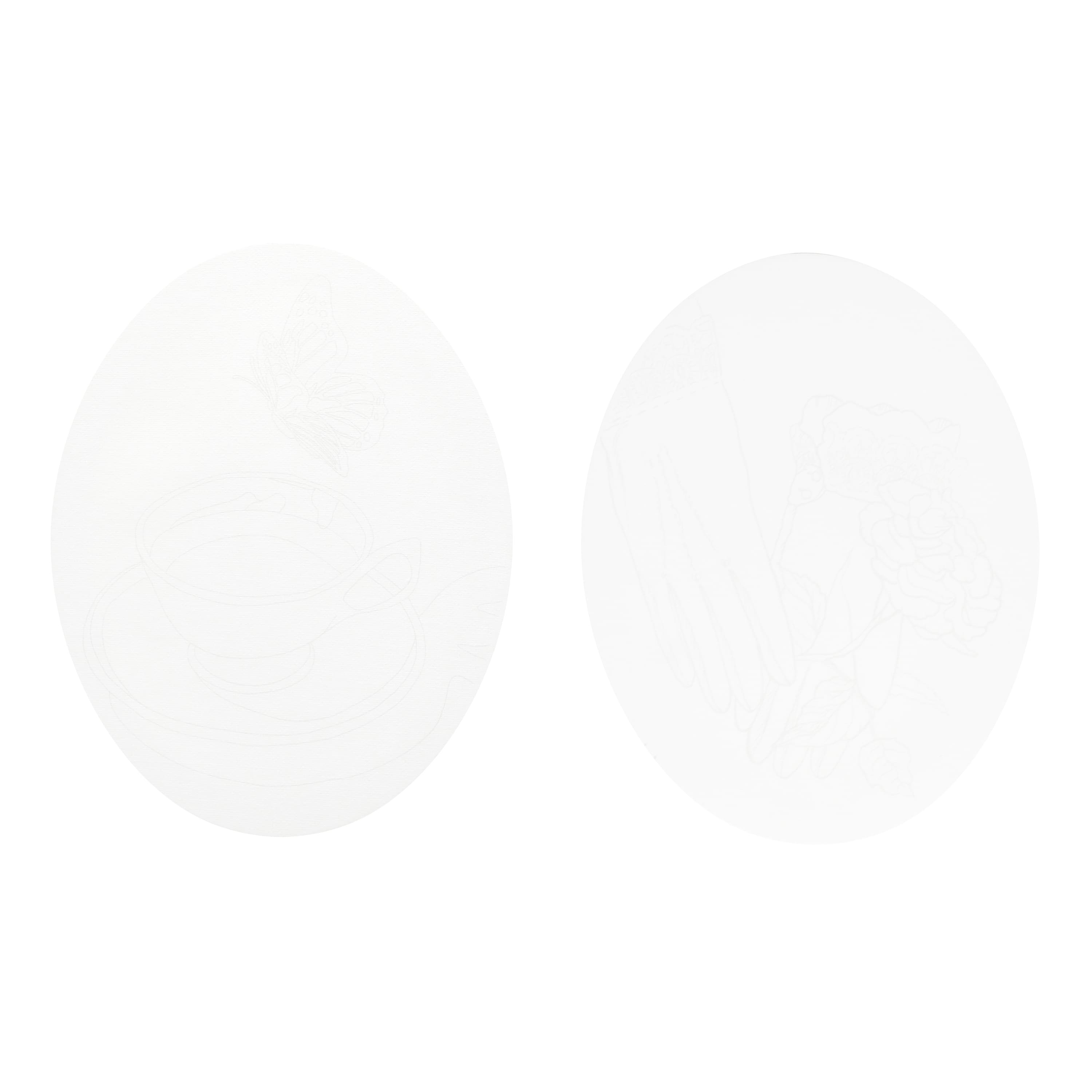 7" x 9" Floral Glove & Tea Oval Canvas Painting Kit by Craft Smart®