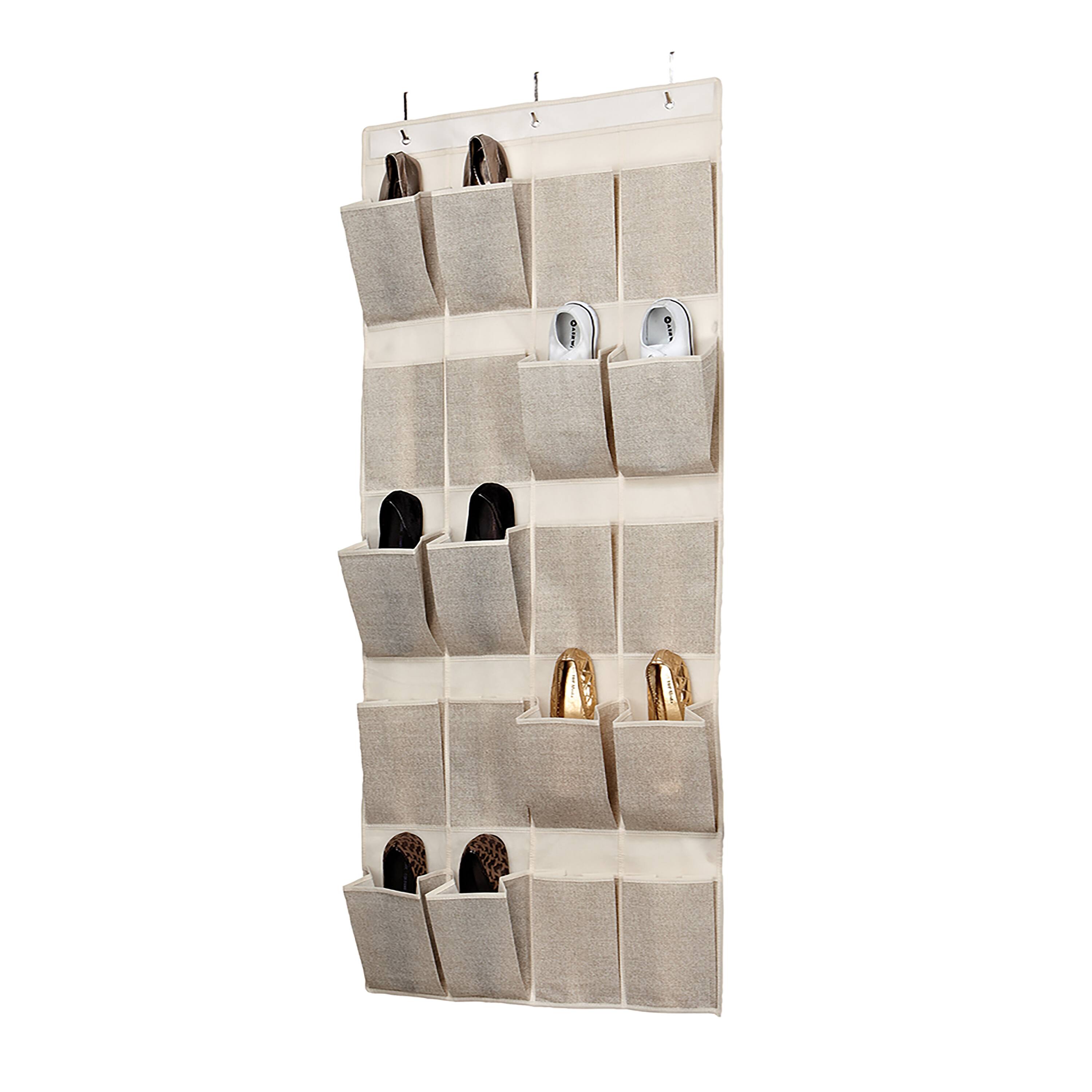 Simplify Faux Jute 20-Pocket Shoe Organizer