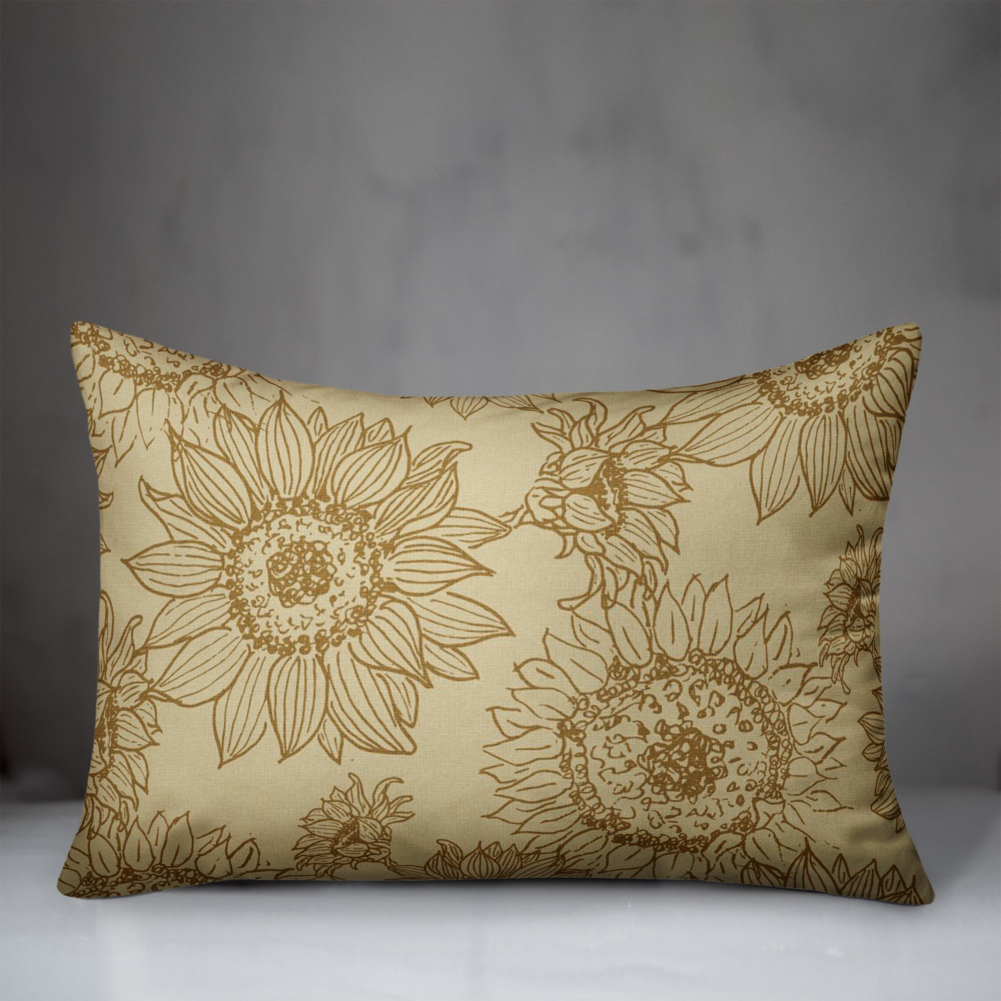 Large Sunflower Head Throw Pillow