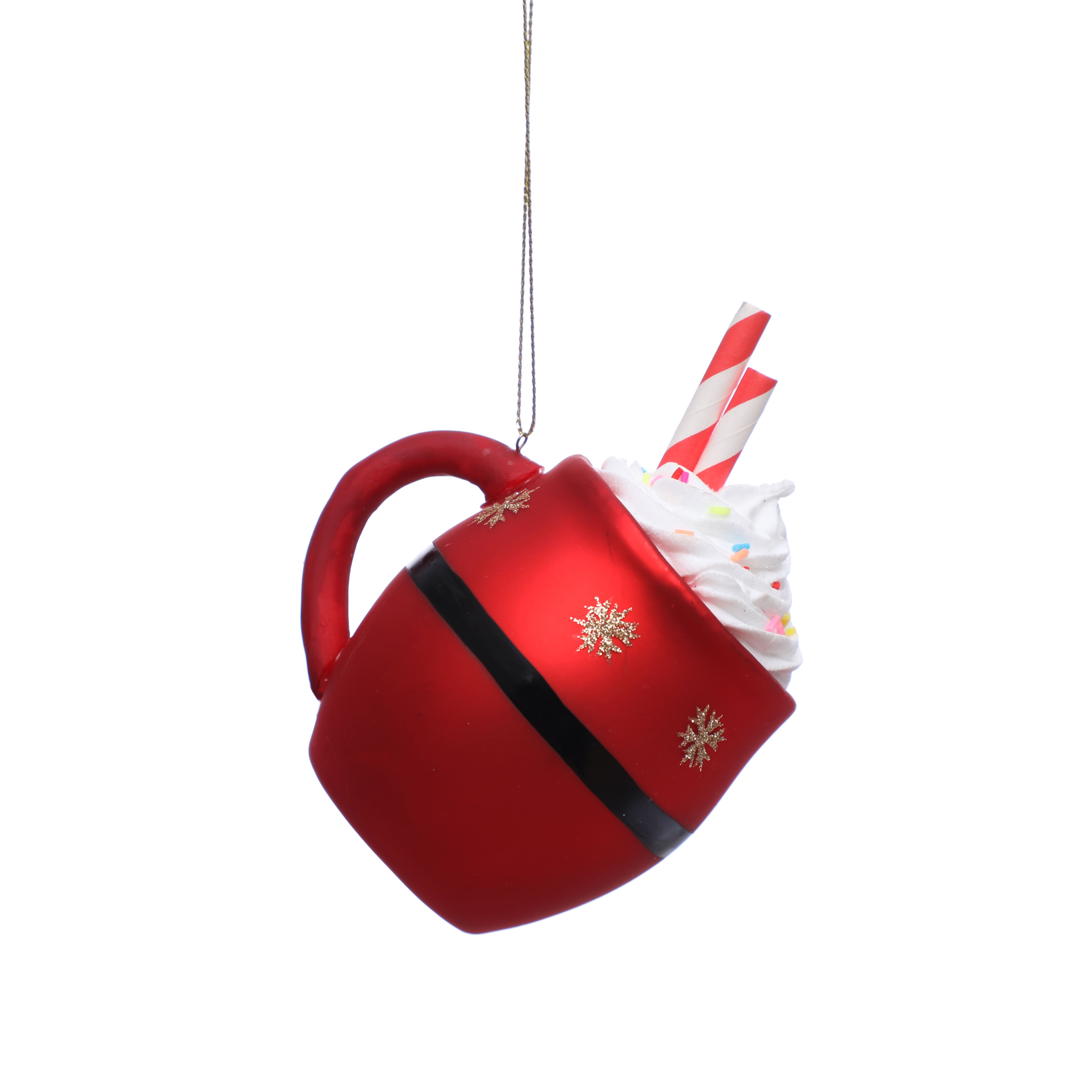 4&#x22; Red Believe Mug Glass Ornament by Ashland&#xAE;