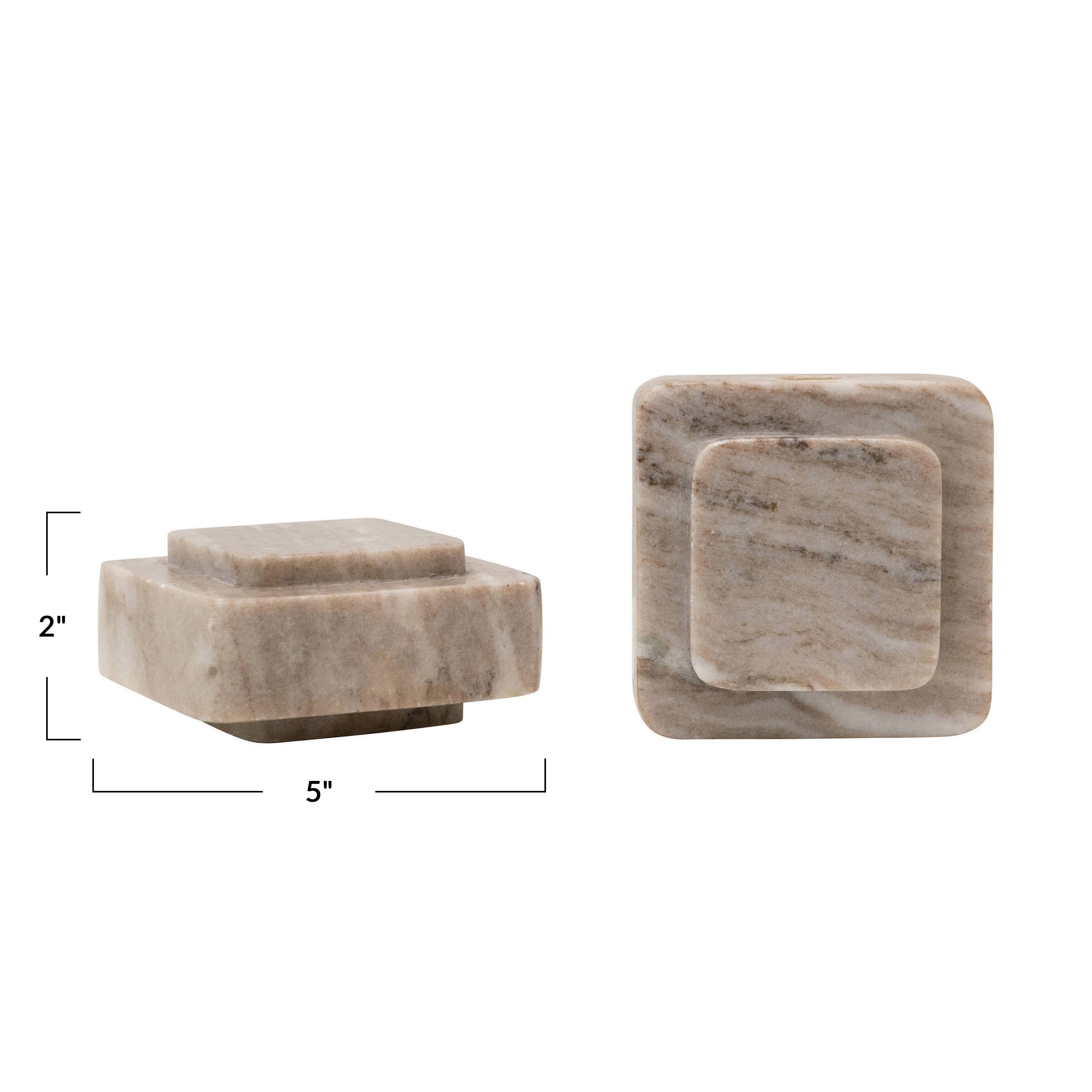 Hello Honey&#xAE; Square Marble Bookends Set