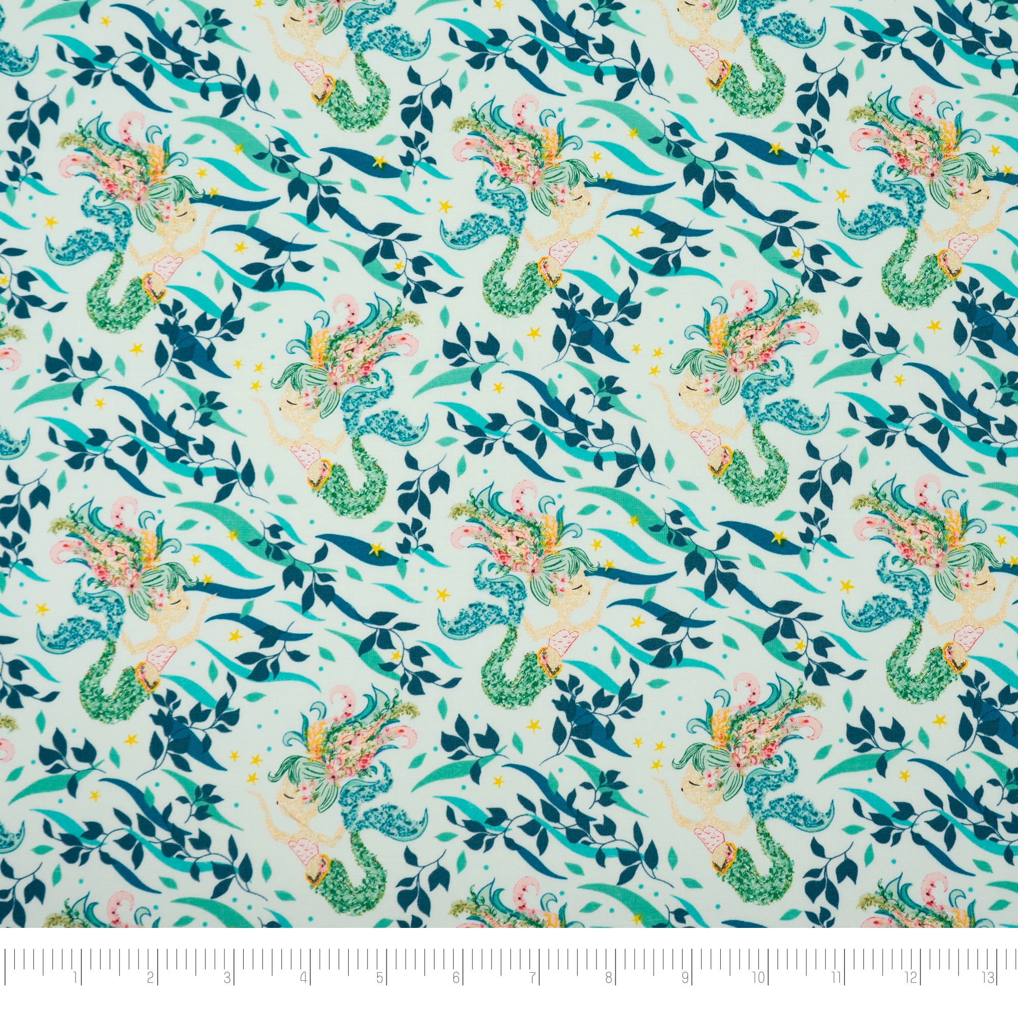 SINGER Denise Palmer Navy Mermaid Cotton Fabric