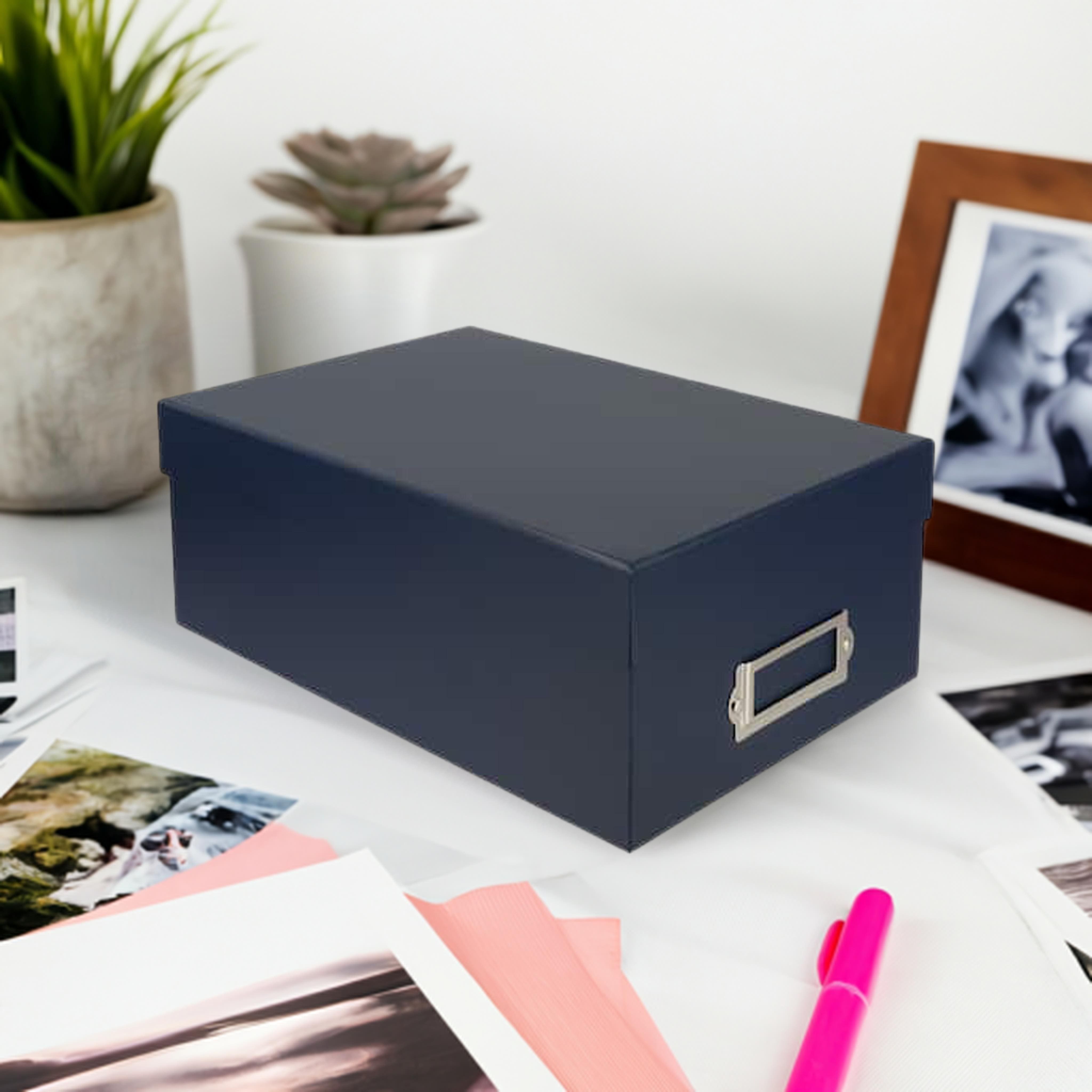 Navy Photo Box by Simply Tidy&#x2122;