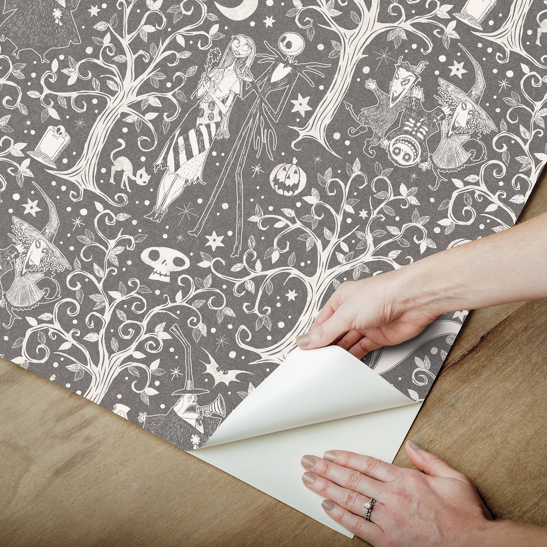 RoomMates Disney&#xAE; Tim Burton&#x27;s The Nightmare Before Christmas Forest Peel &#x26; Stick Wallpaper