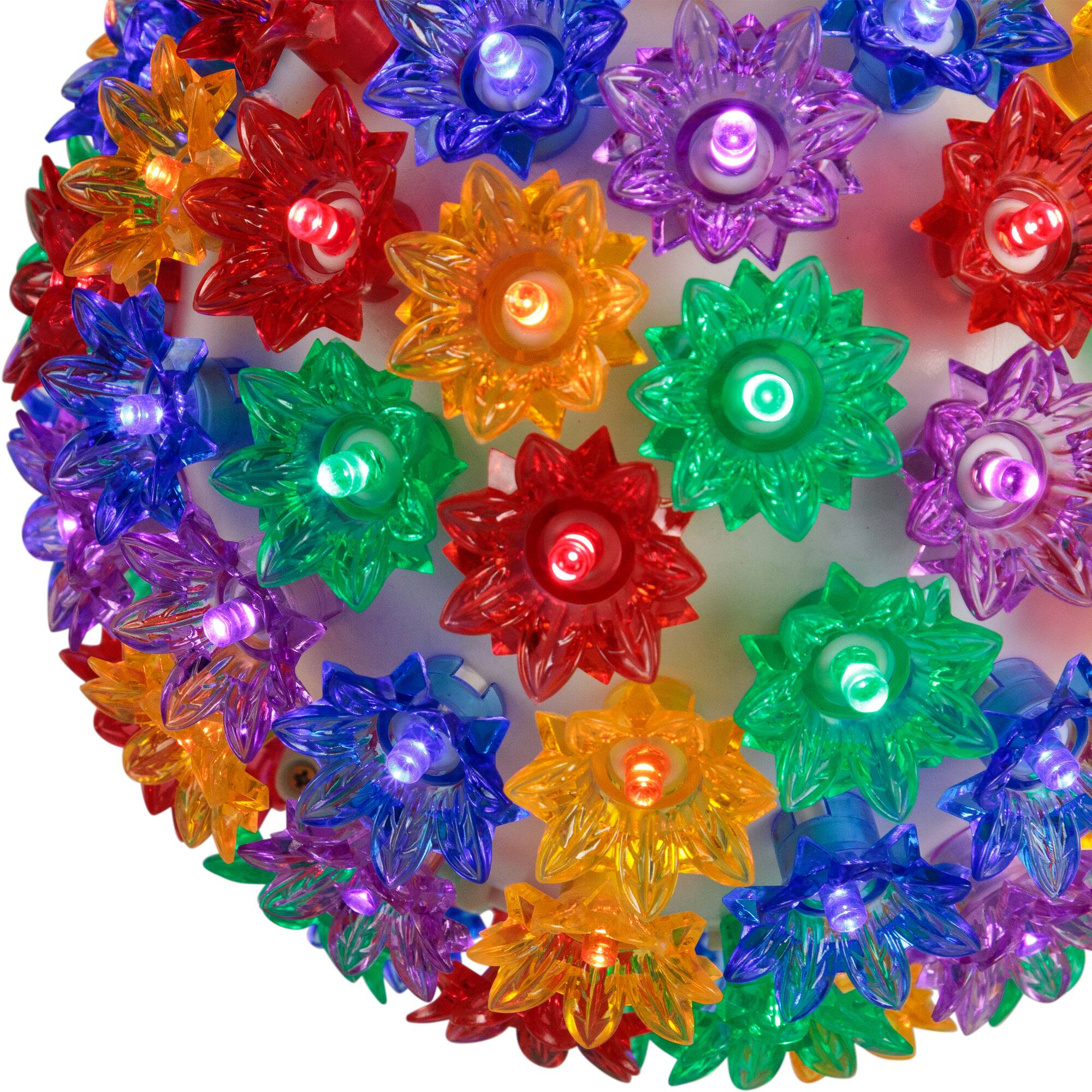 LED Lighted Hanging Starlight Sphere Outdoor Christmas Decoration- 7.5" - Multicolor Lights