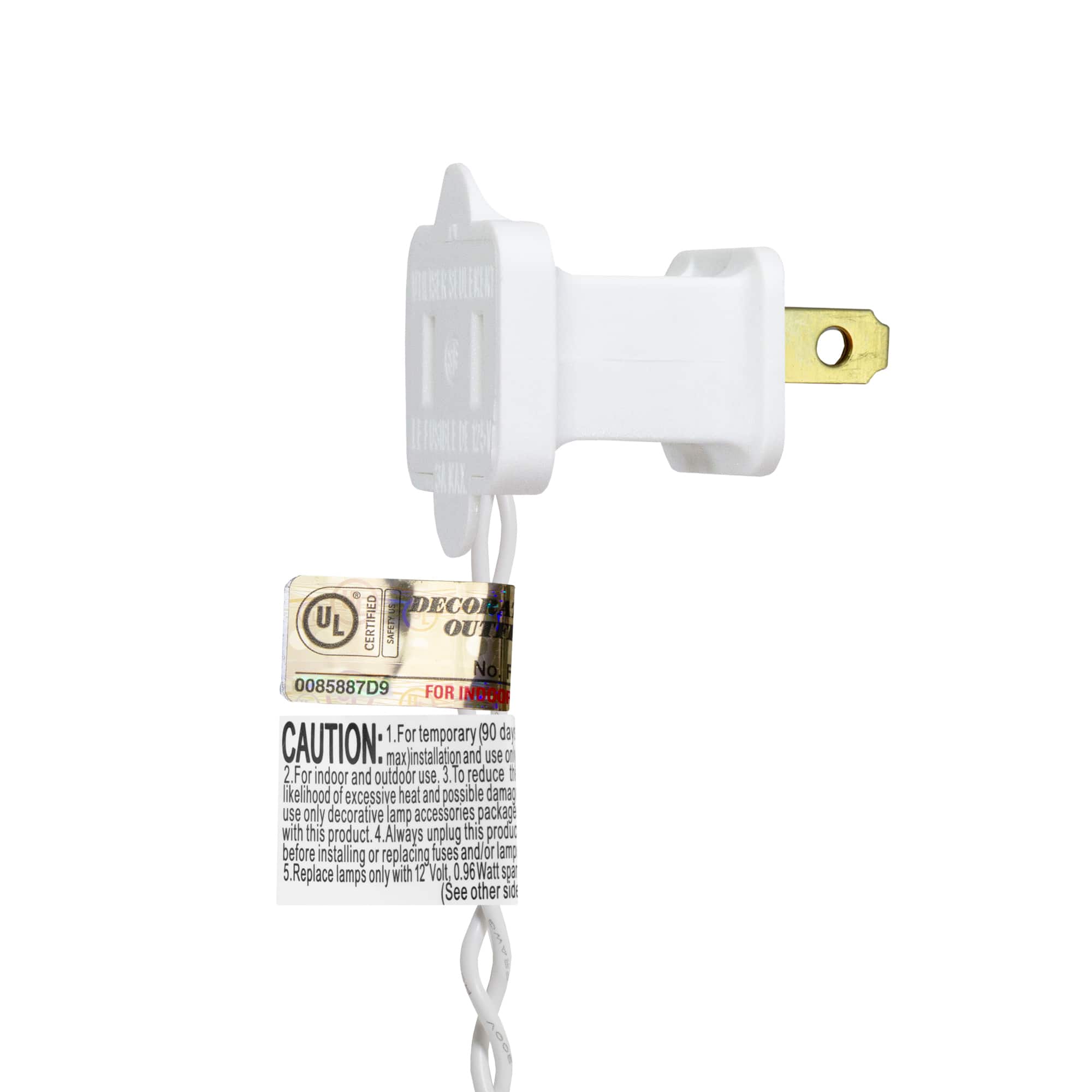 Lighted Holographic Candy Cane Christmas Window Silhouette - 12&#x22; - Clear Lights