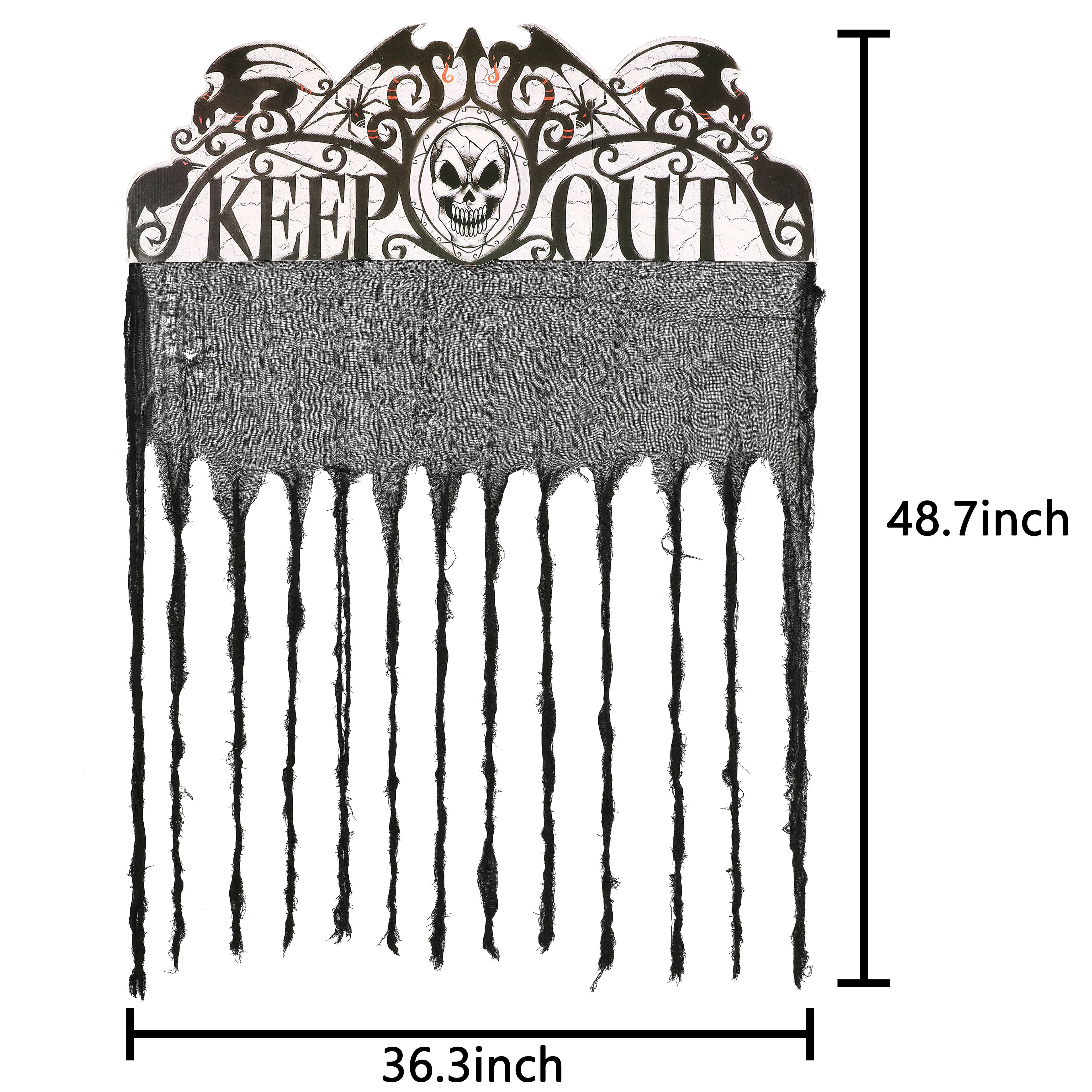 4ft. Black Keep Out Door Curtain by Ashland&#xAE;