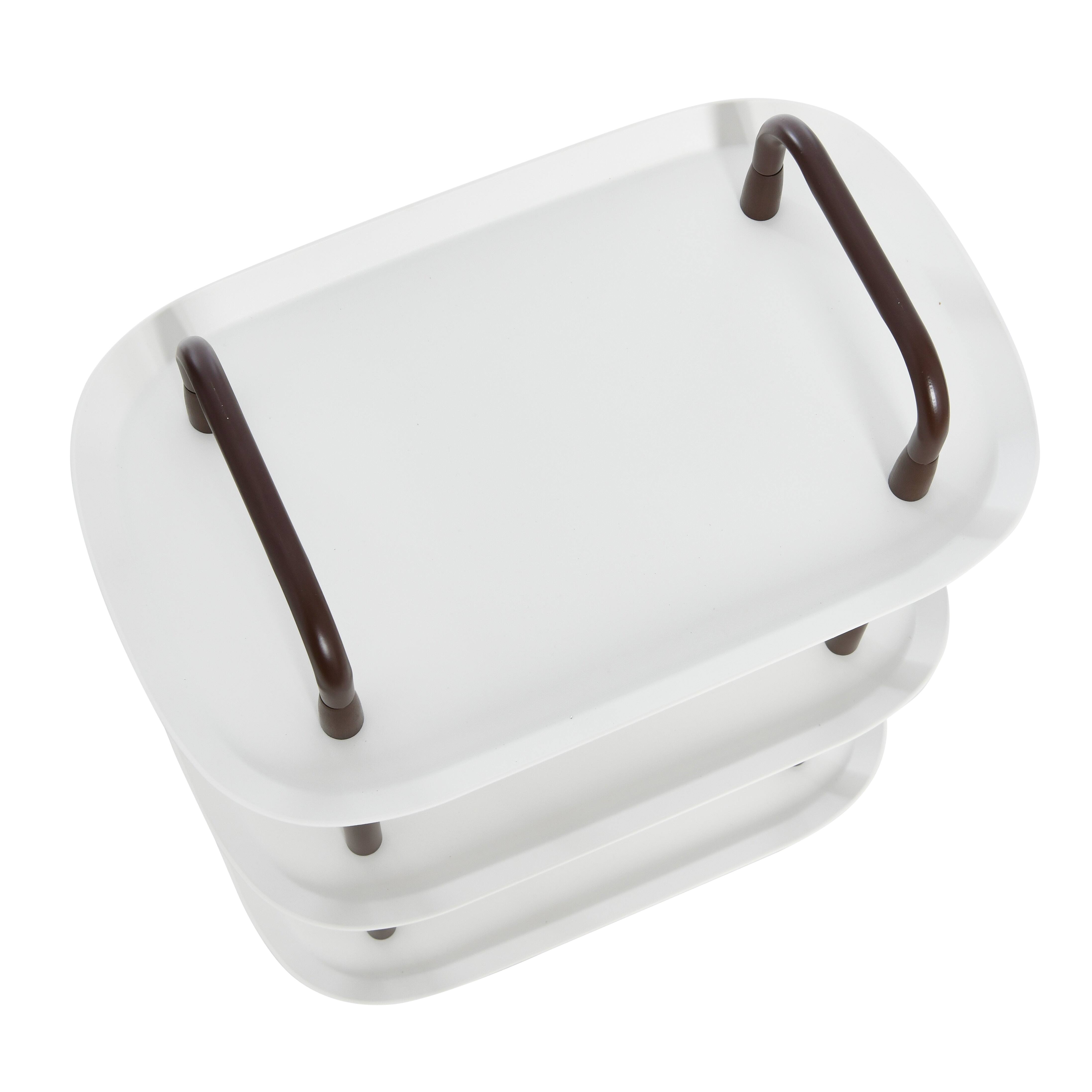 Hello Honey&#xAE; Main + Mesa&#x2122; 3-Tier Modern Plastic and Metal Trolley