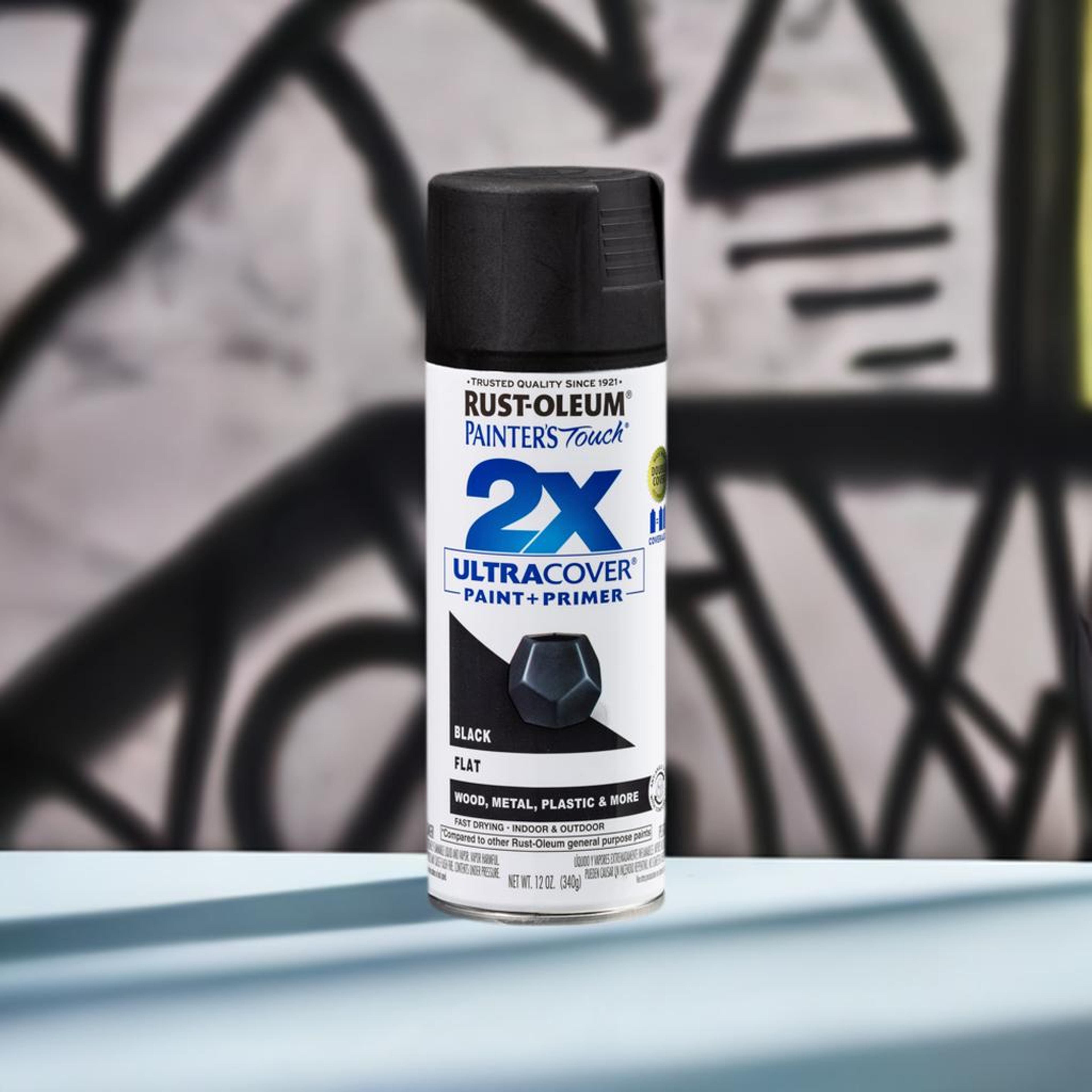 Rust-Oleum&#xAE; Painter&#x27;s Touch&#xAE; 2X Ultra Cover&#xAE; Flat Black Spray Paint &#x26; Primer