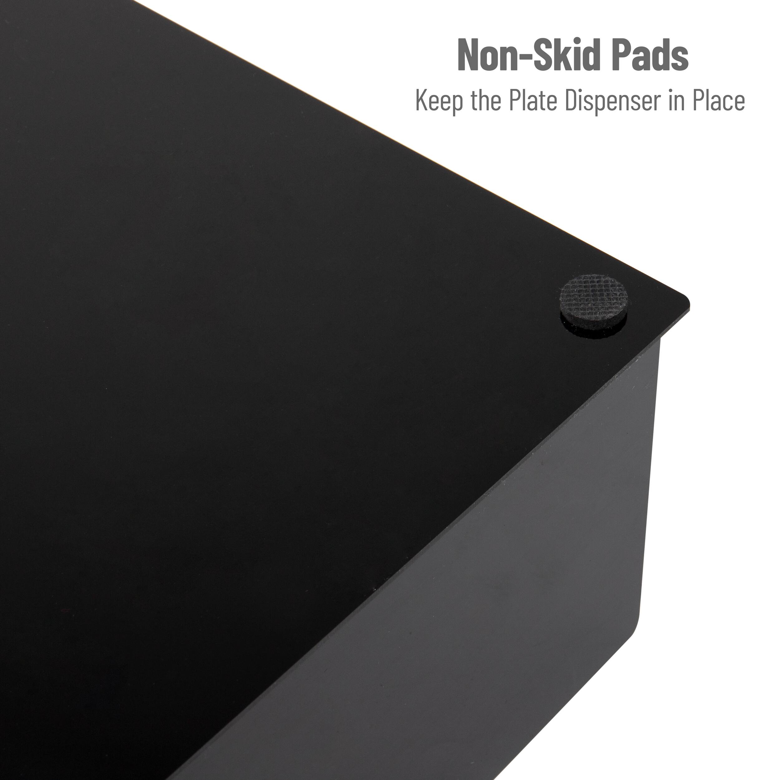 Mind Reader Foundation Collection Black Covered Plate Dispenser