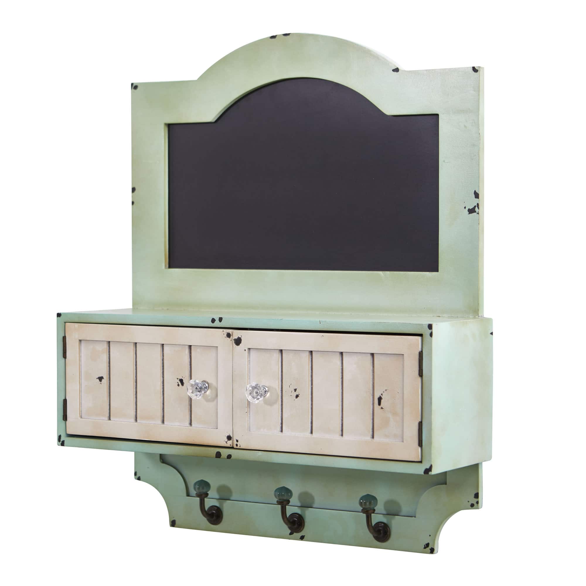 21.5&#x22; Vintage Chalkboard Wall Organizer