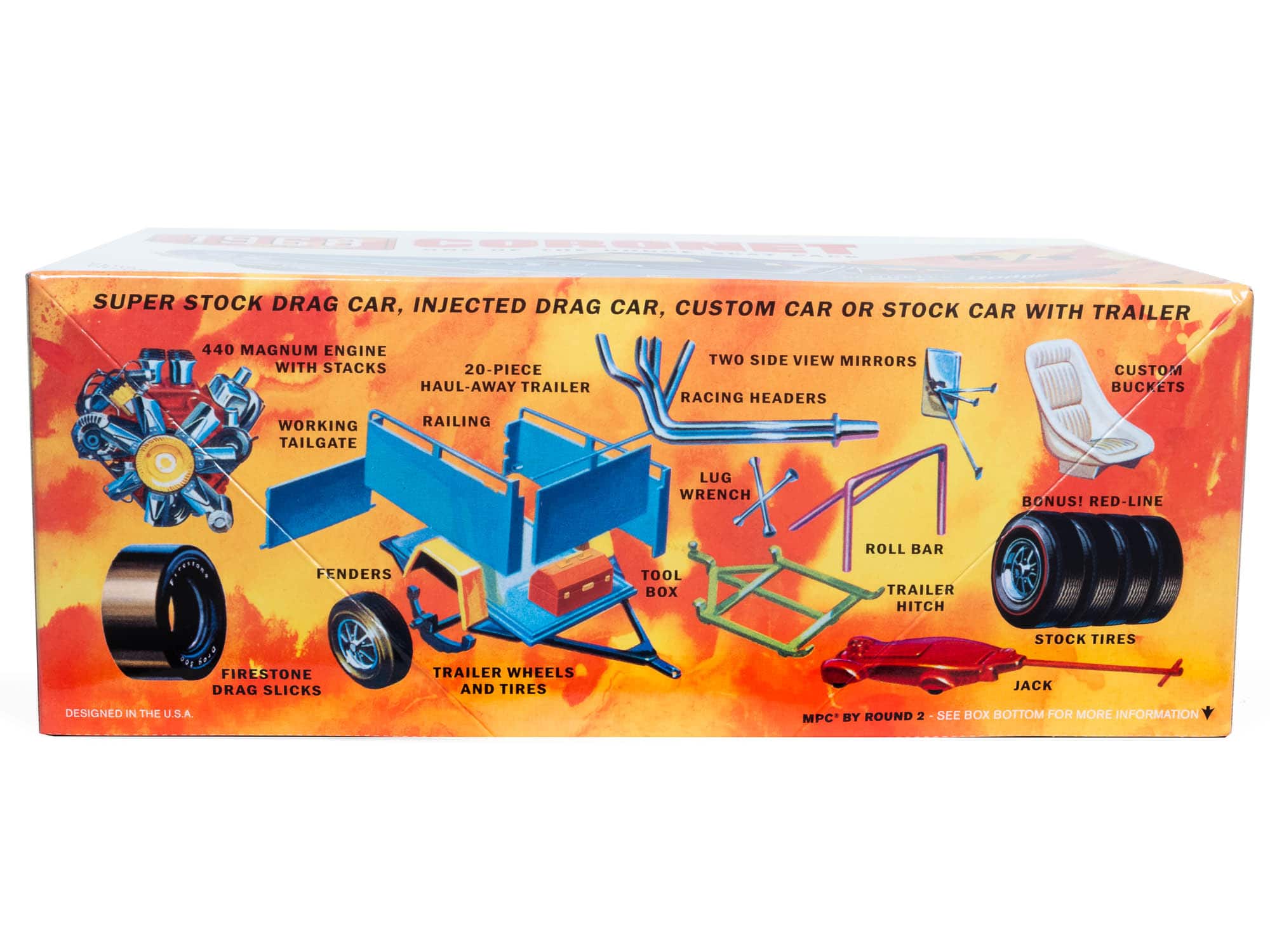 MPC® 1968 Dodge Coronet Hardtop with Trailer 1:25 Scale Model Kit