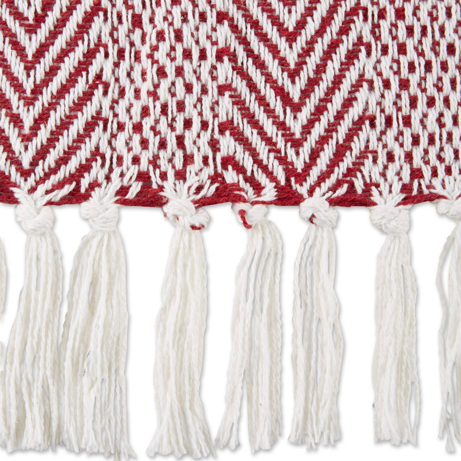 DII&#xAE; Barn Red Herringbone Stripe Throw