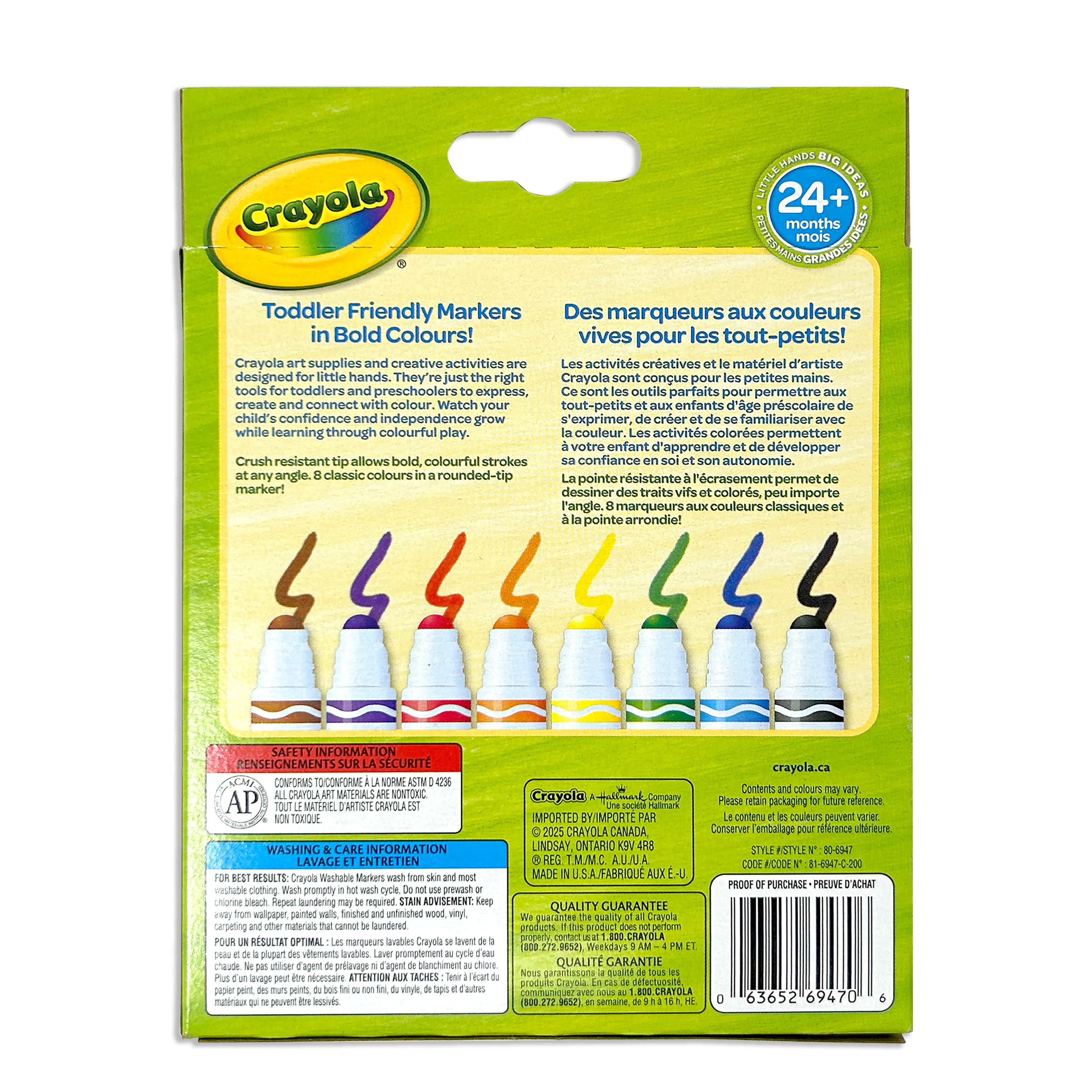 Crayola® Crush Resistant Washable Toddler Markers