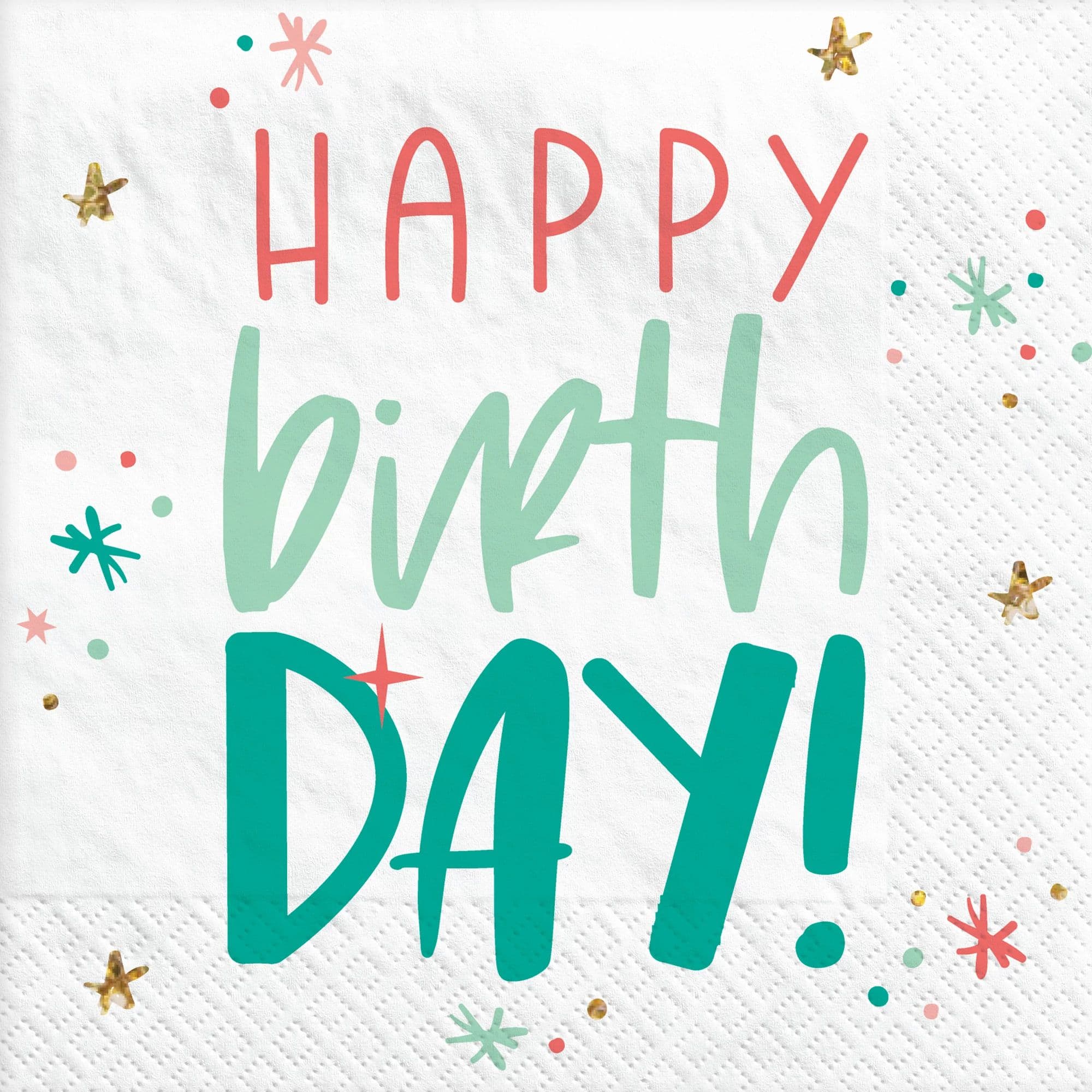Multicolor Happy Birthday Napkins