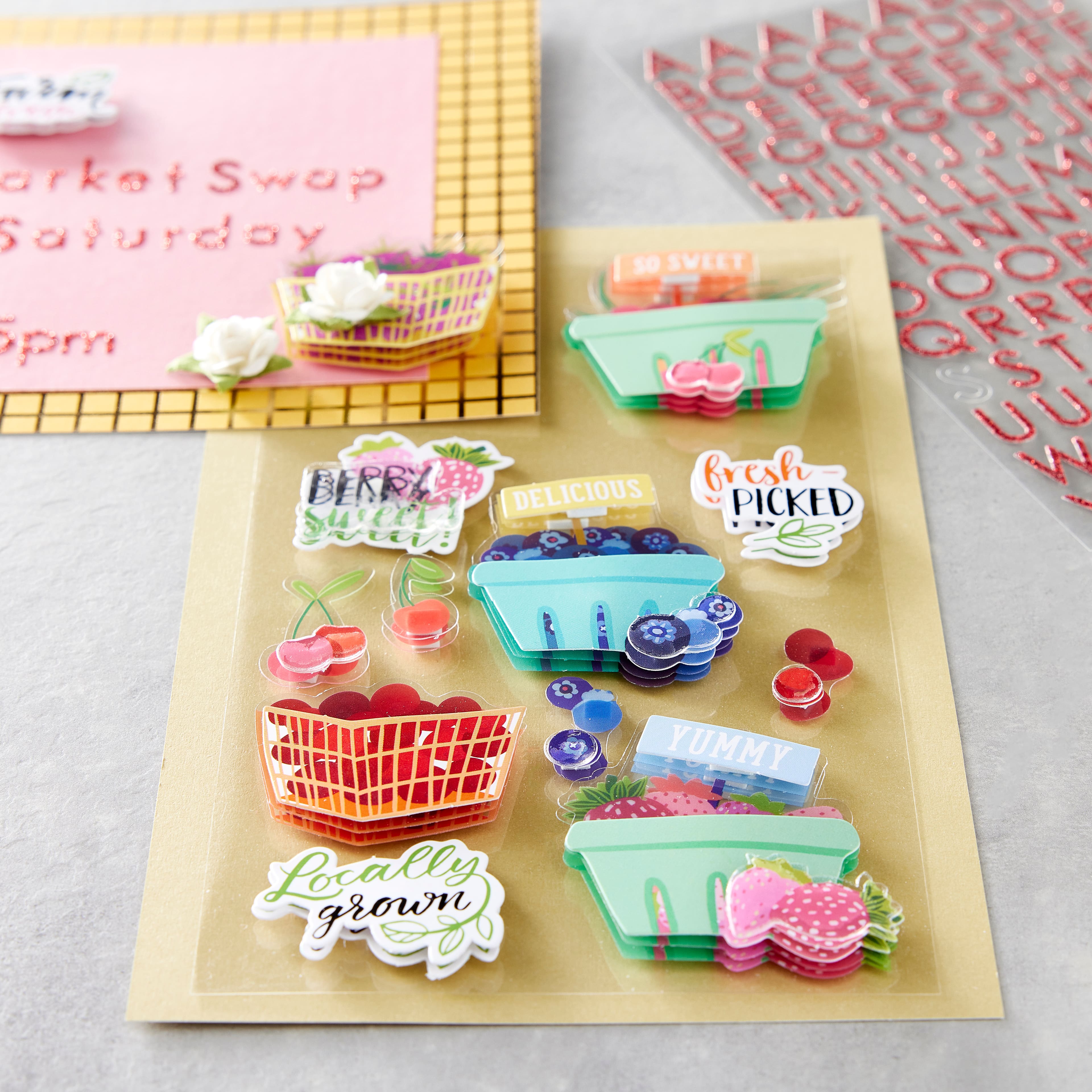 12 Pack: Berry Stickers by Recollections&#x2122;