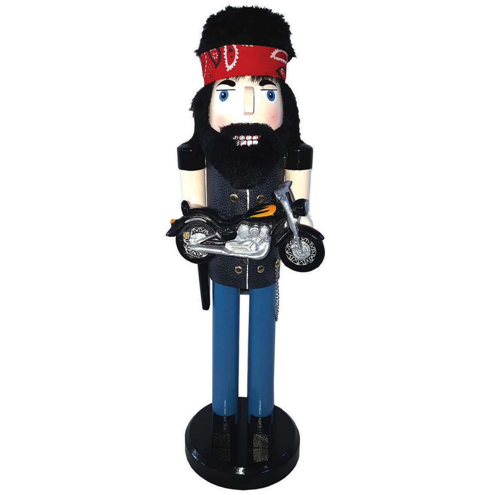 Santa&#x27;s Workshop 14&#x22; Biker Nutcracker