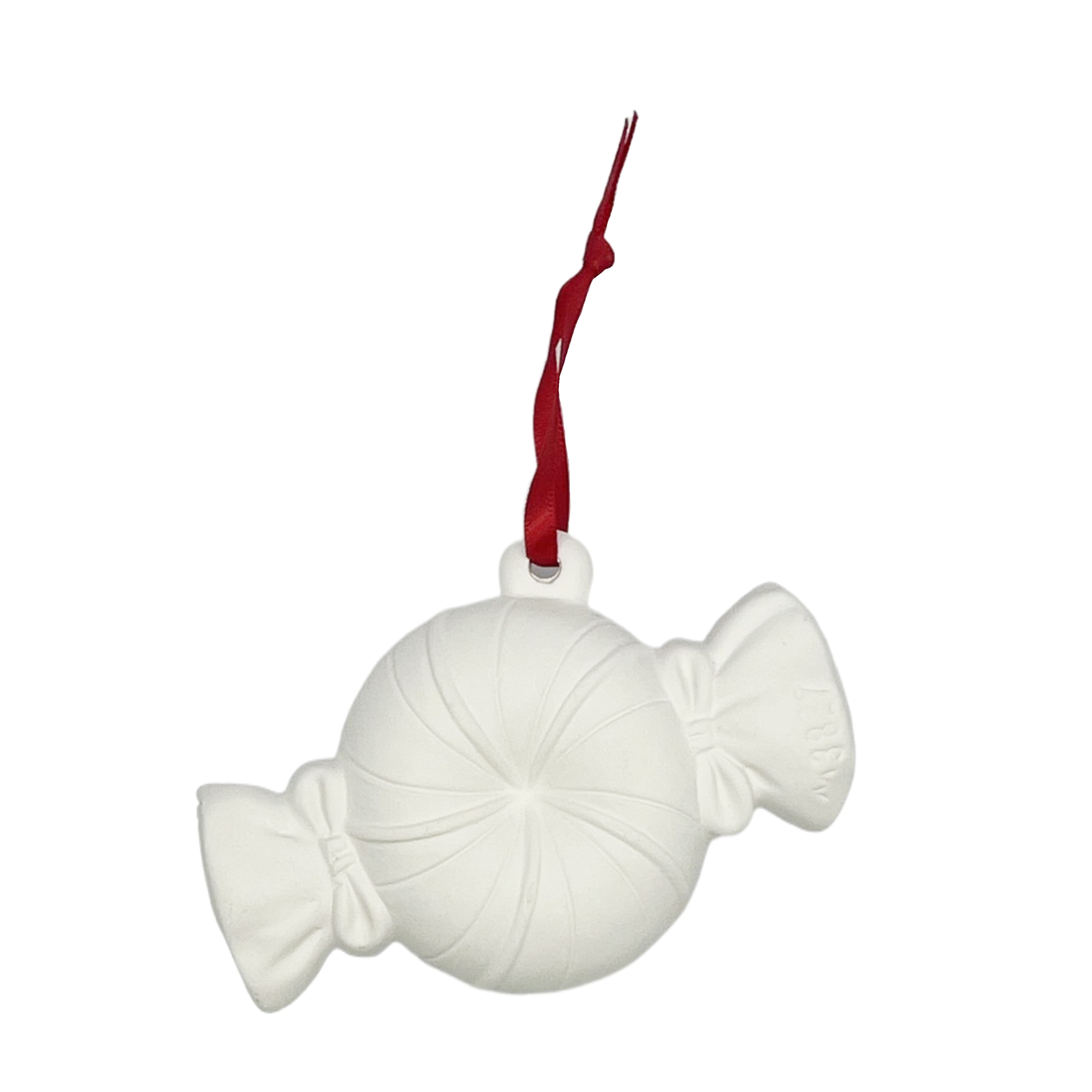 4.25&#x22; DIY Ceramic 3D Peppermint Ornament by Make Market&#xAE;