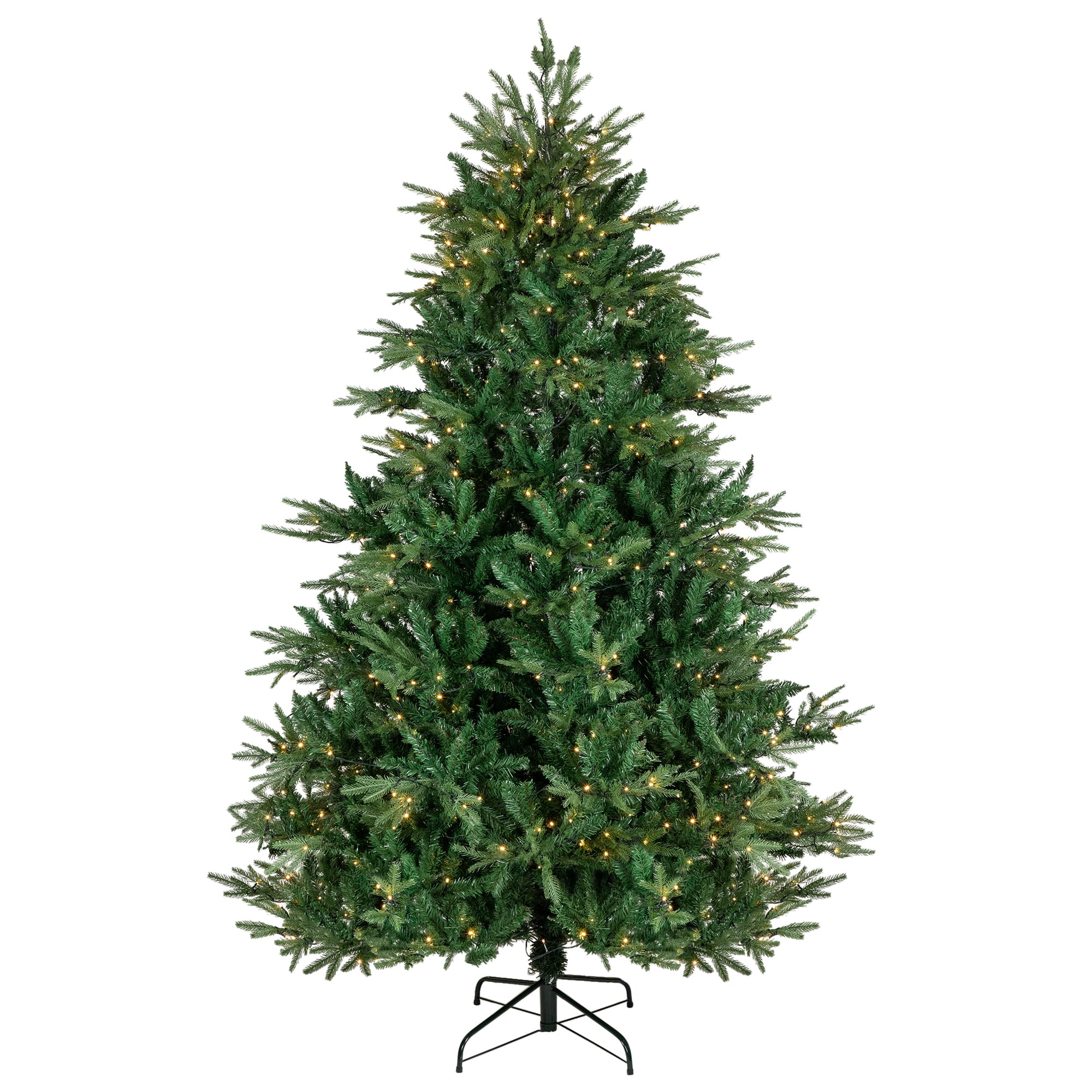 7.5ft. Pre-Lit Juniper Pine Artificial Christmas Tree, Warm White LED Lights