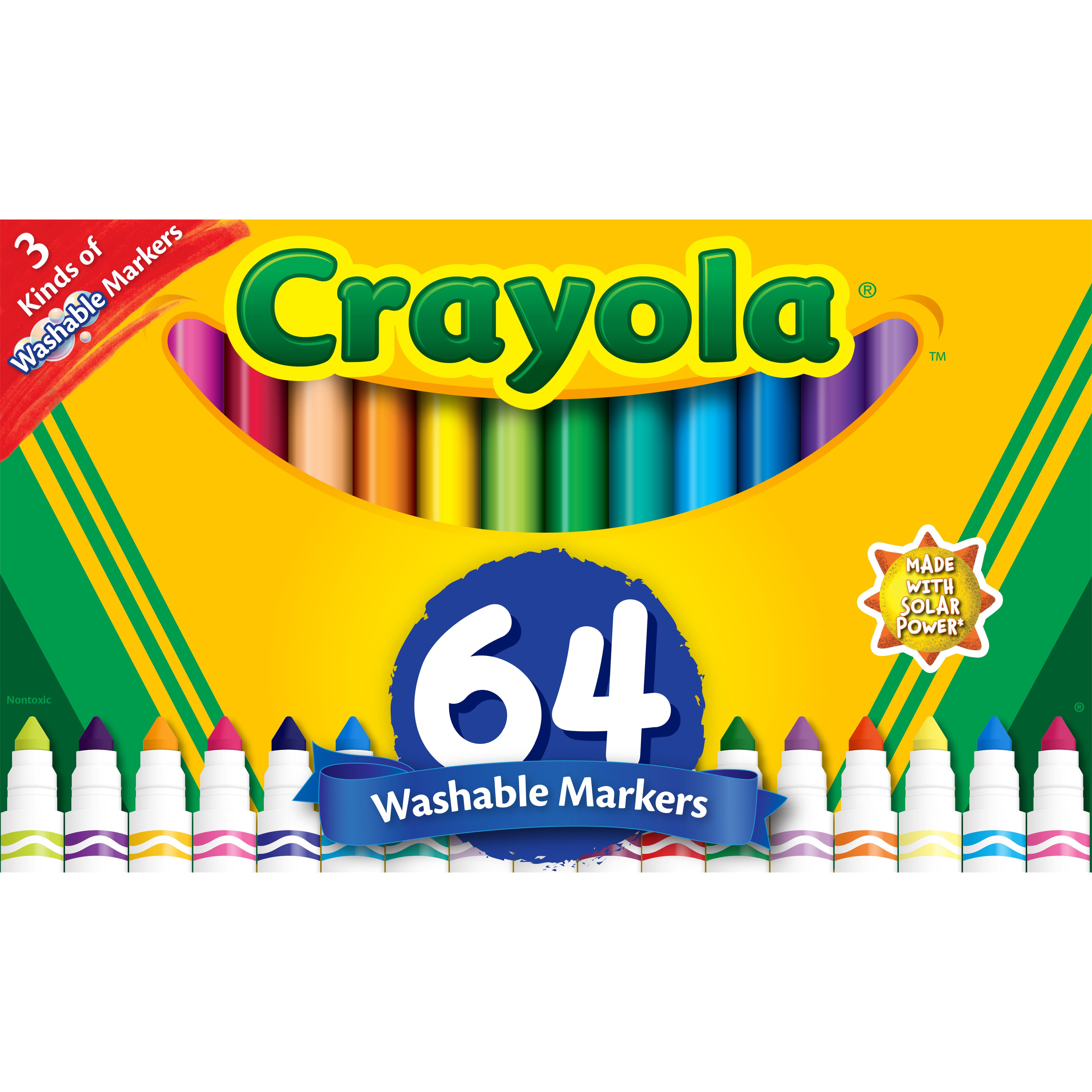 Crayola® Broad Line Washable Markers Variety Pack, 64ct.