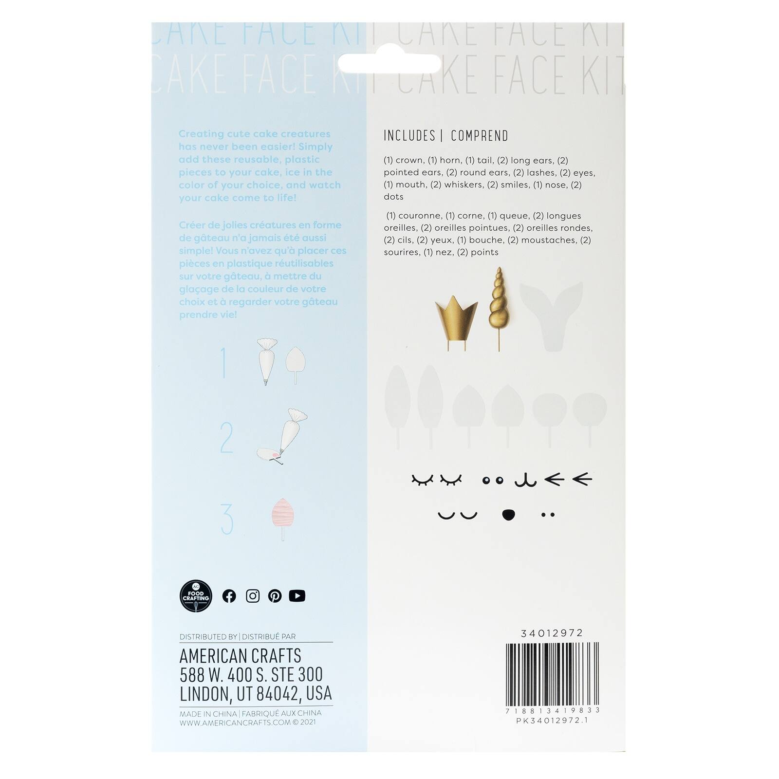 Sweetshop™ Cake Face Cake Decorating Kit