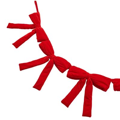 6ft. Red Big Bow Garland by Ashland®