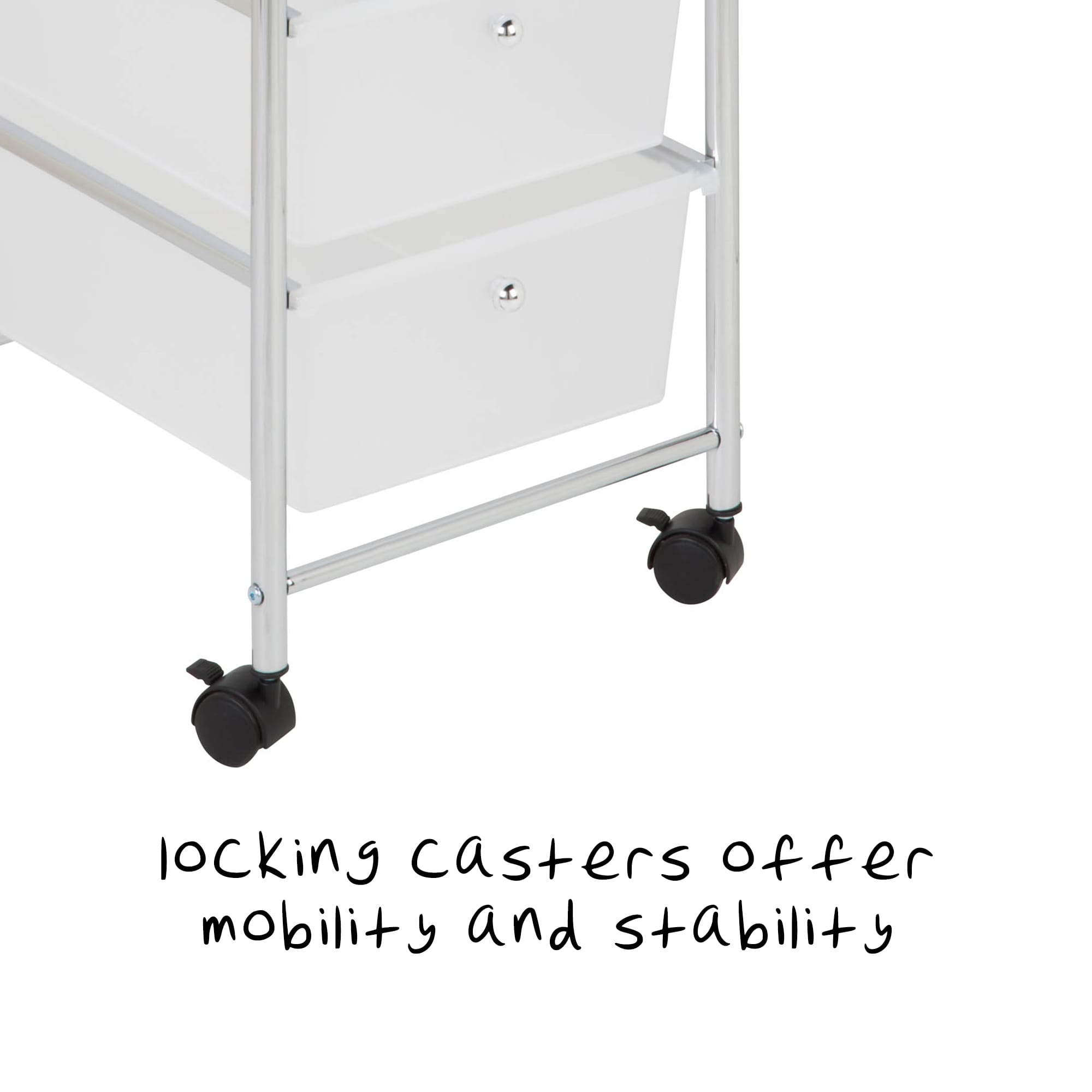 Honey Can Do 3 Drawer Plastic Storage Cart