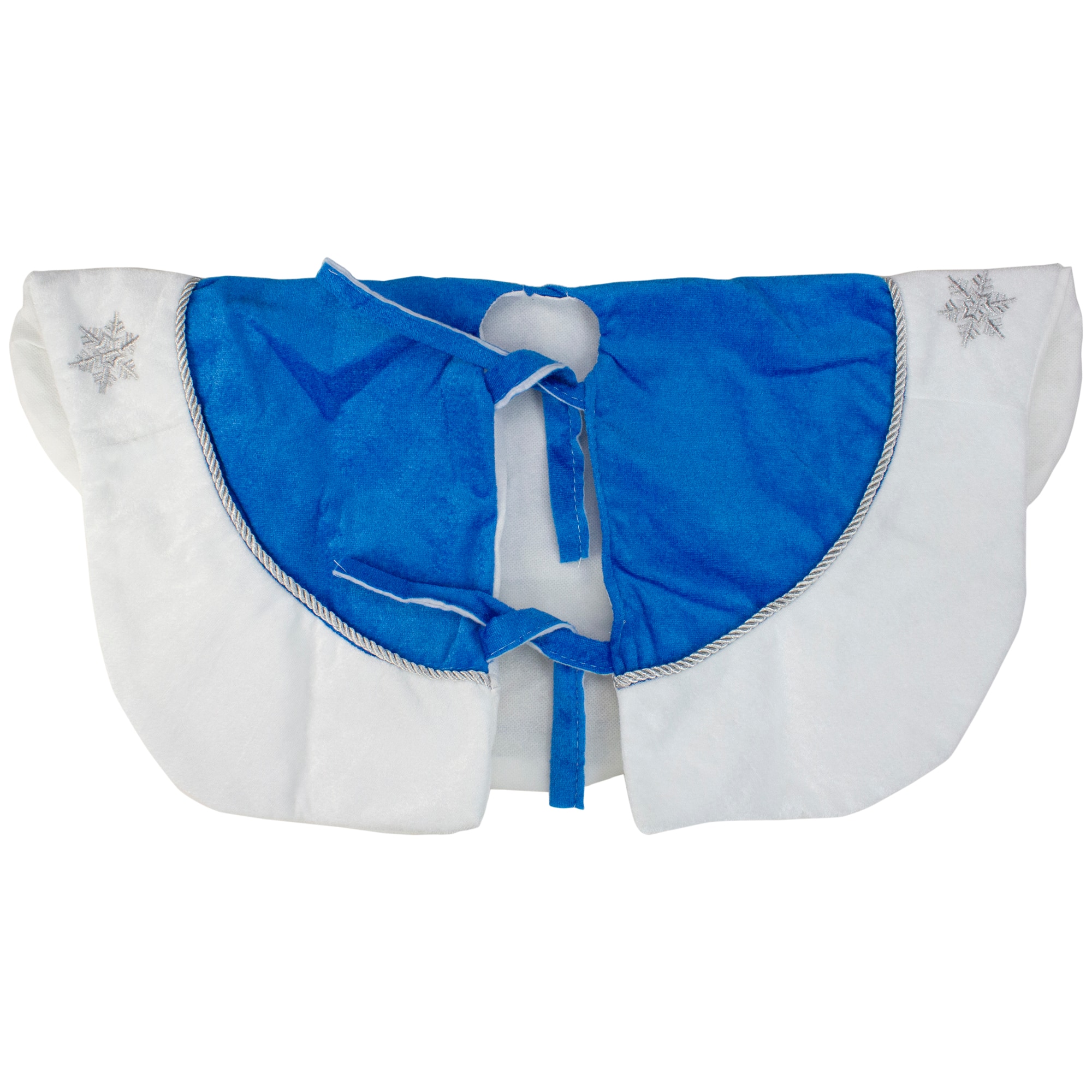 45.5&#x22; Blue &#x26; White Ford Scalloped Christmas Tree Skirt