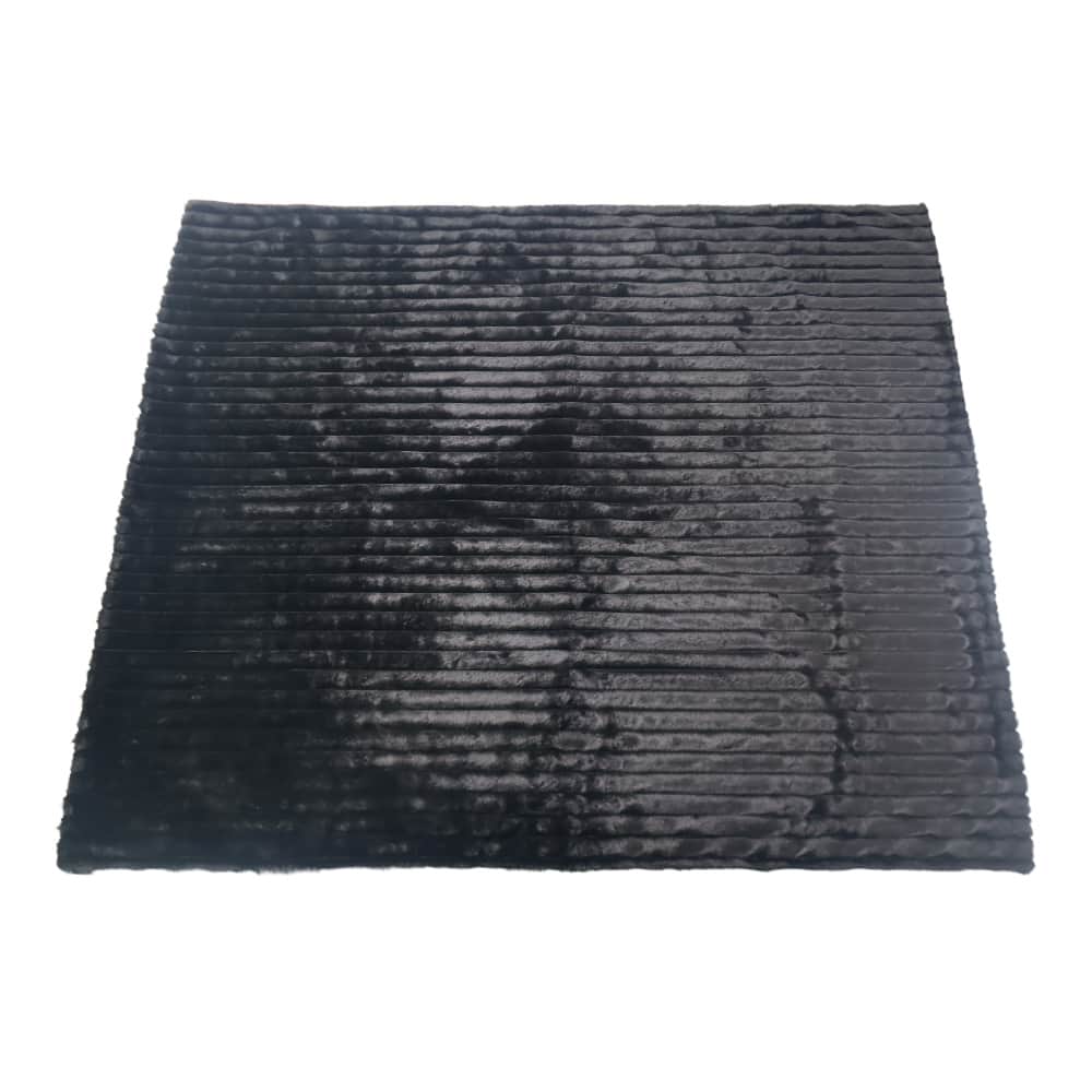 60&#x22; Black Faux Fur Throw Blanket by Ashland&#xAE;