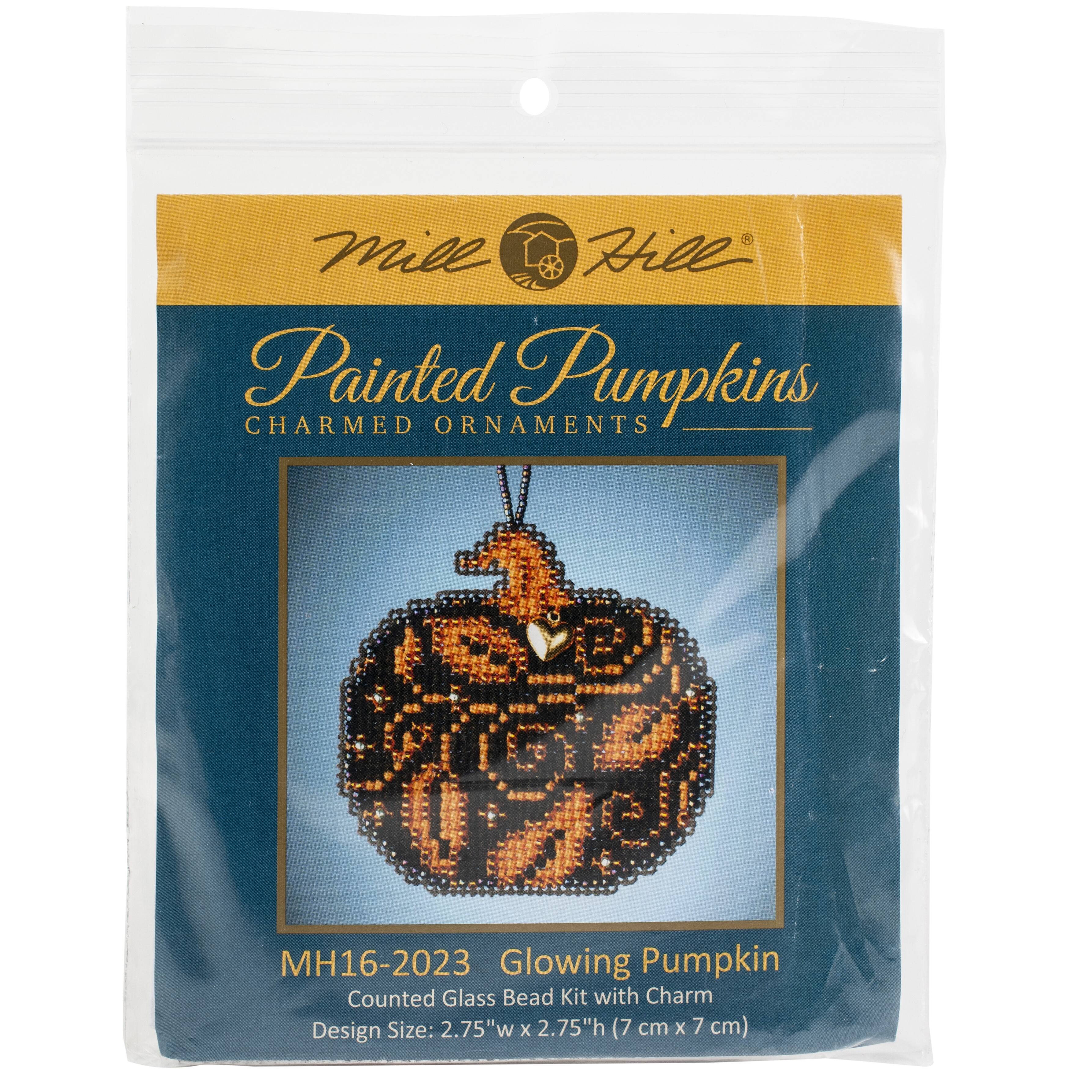 Mill Hill Glowing Pumpkin Ornament Beaded Counted Cross Stitch Kit