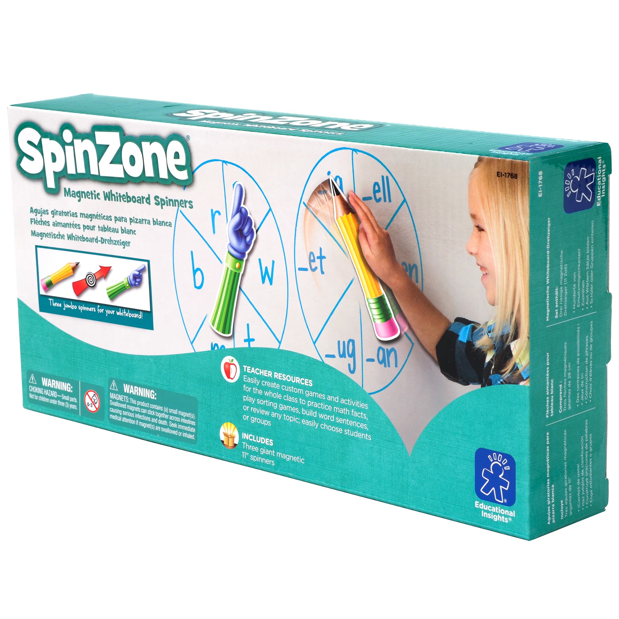 Educational Insights SpinZone Magnetic Whiteboard Spinners, 3ct.