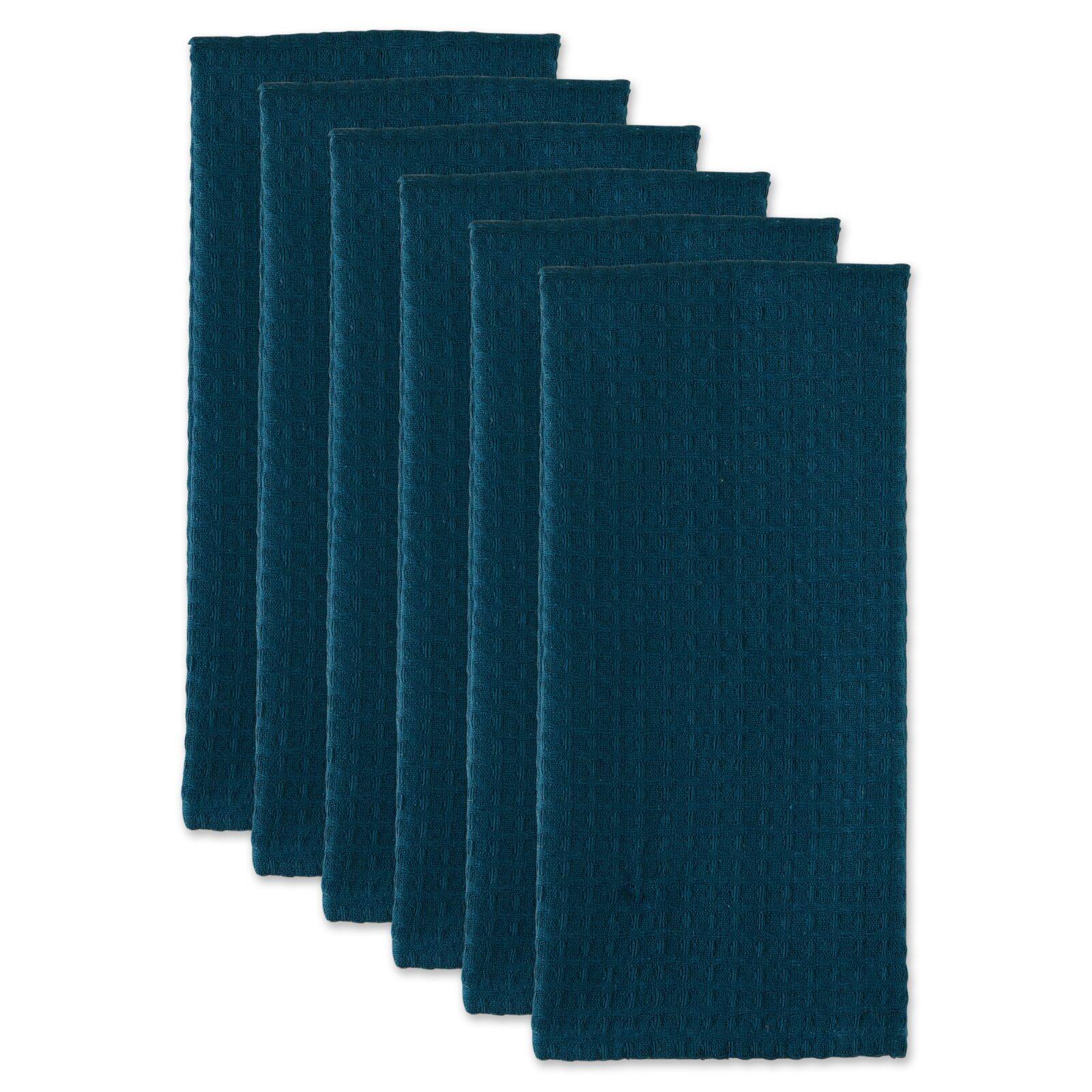 DII&#xAE; Teal Green Recycled Cotton Waffle Dish Towels, 6ct.