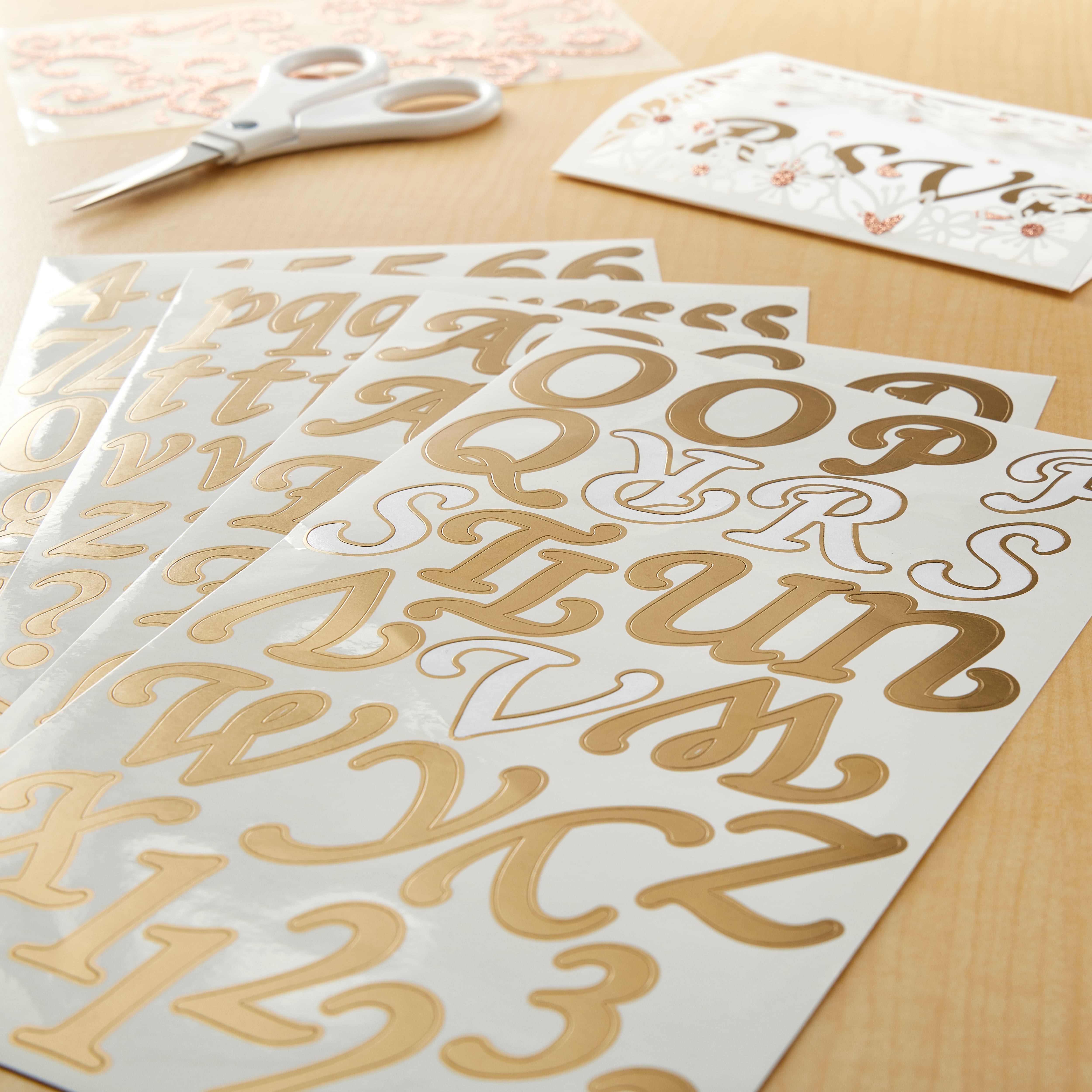 Large Golden Girl Alphabet Stickers by Recollections™ | Letters ...