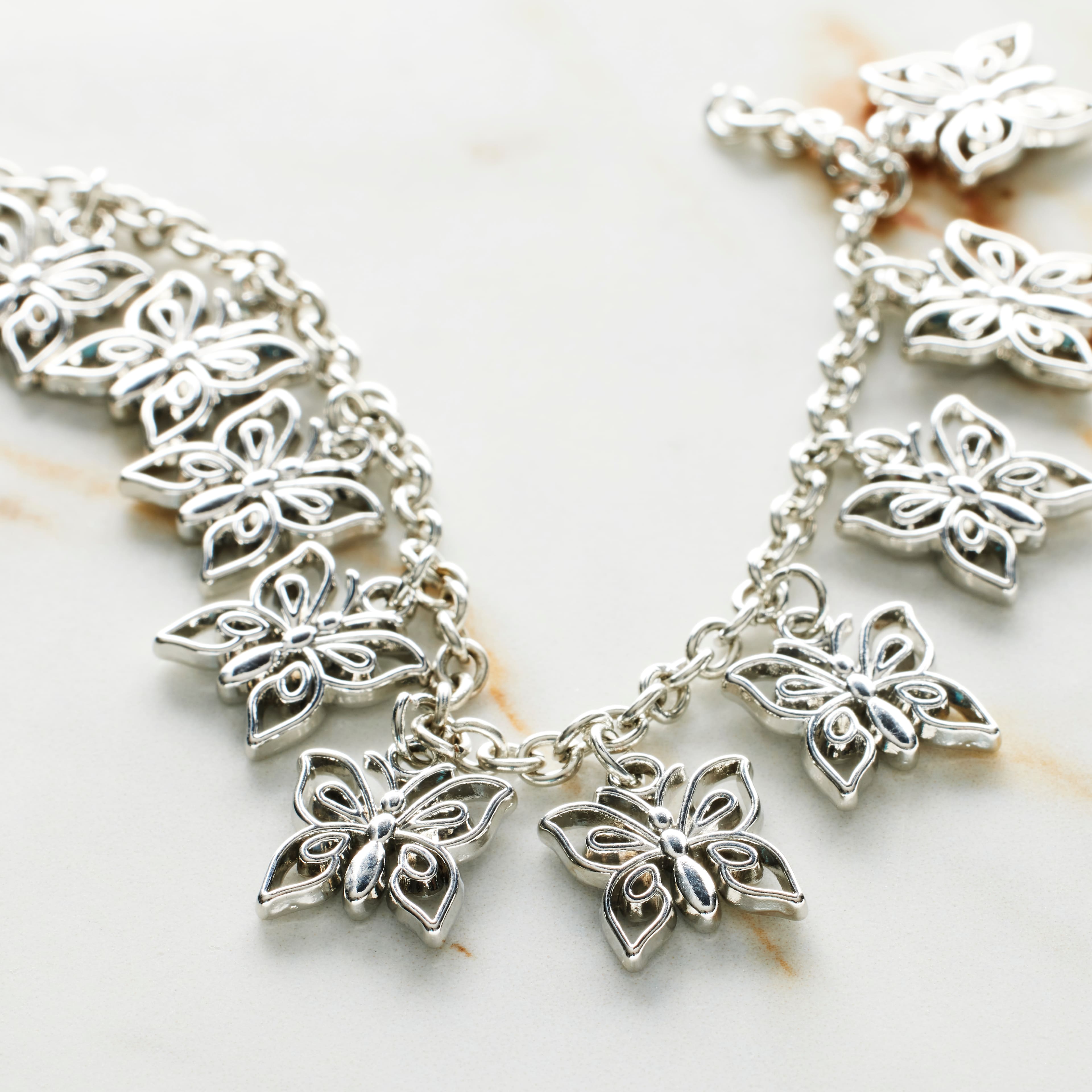Silver Iron Butterfly Necklace by Bead Landing&#x2122;