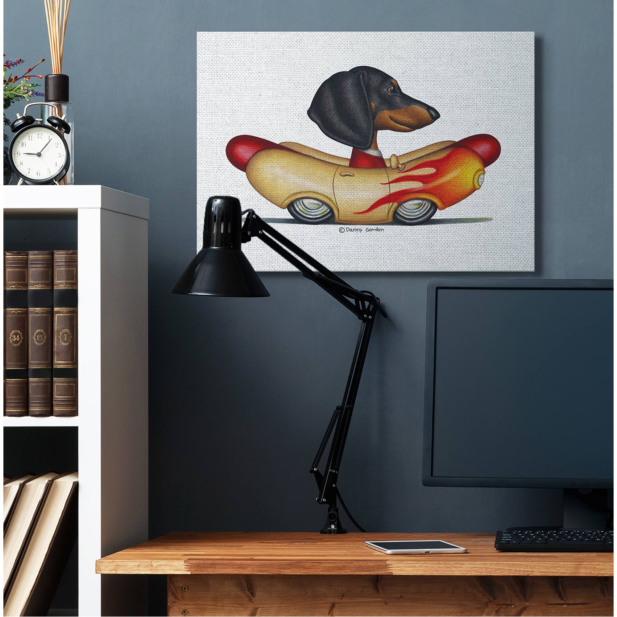 Stupell Industries Dachshund in Weenie Mobile Canvas Wall Art