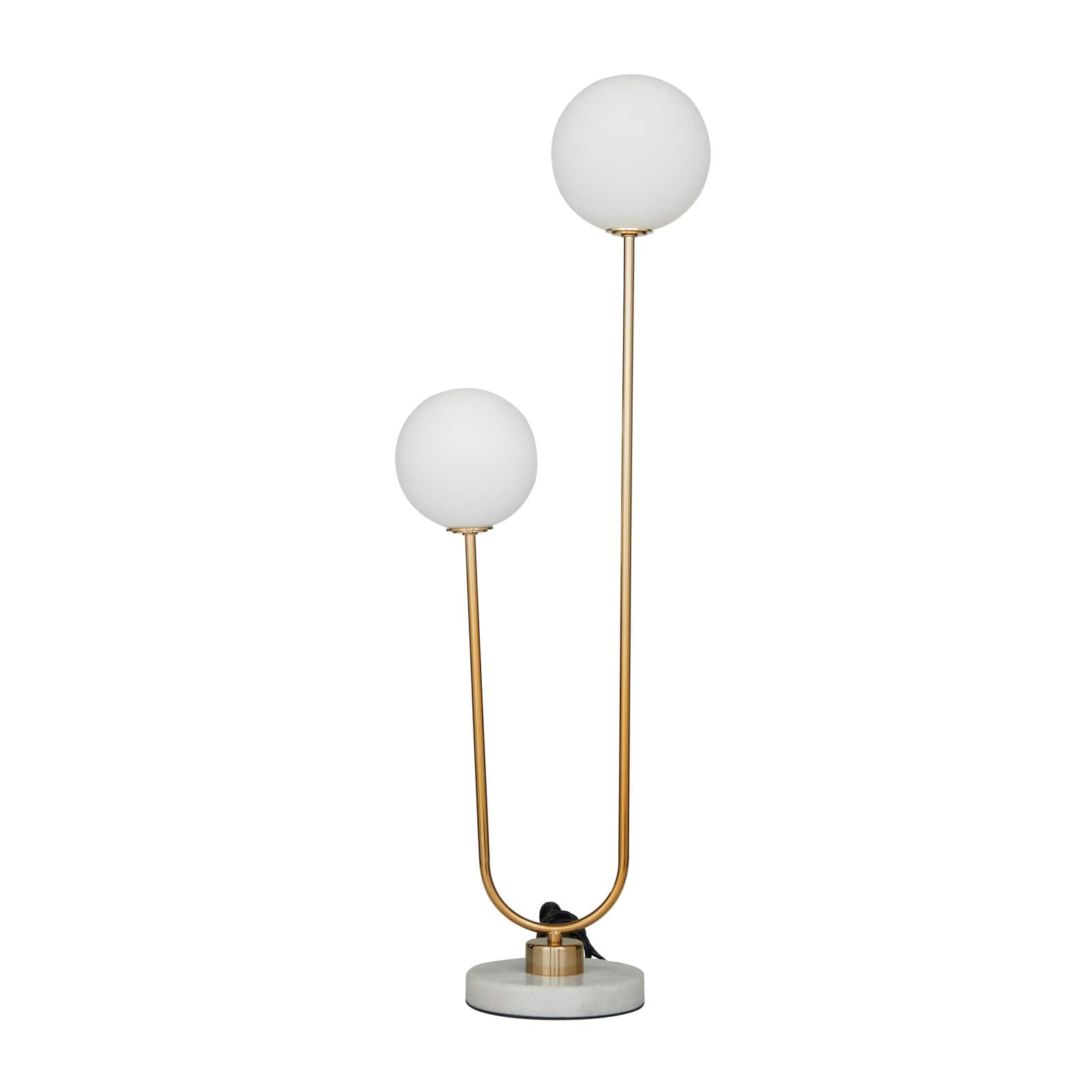 31" 2 Orb Table Lamp with Marble Base