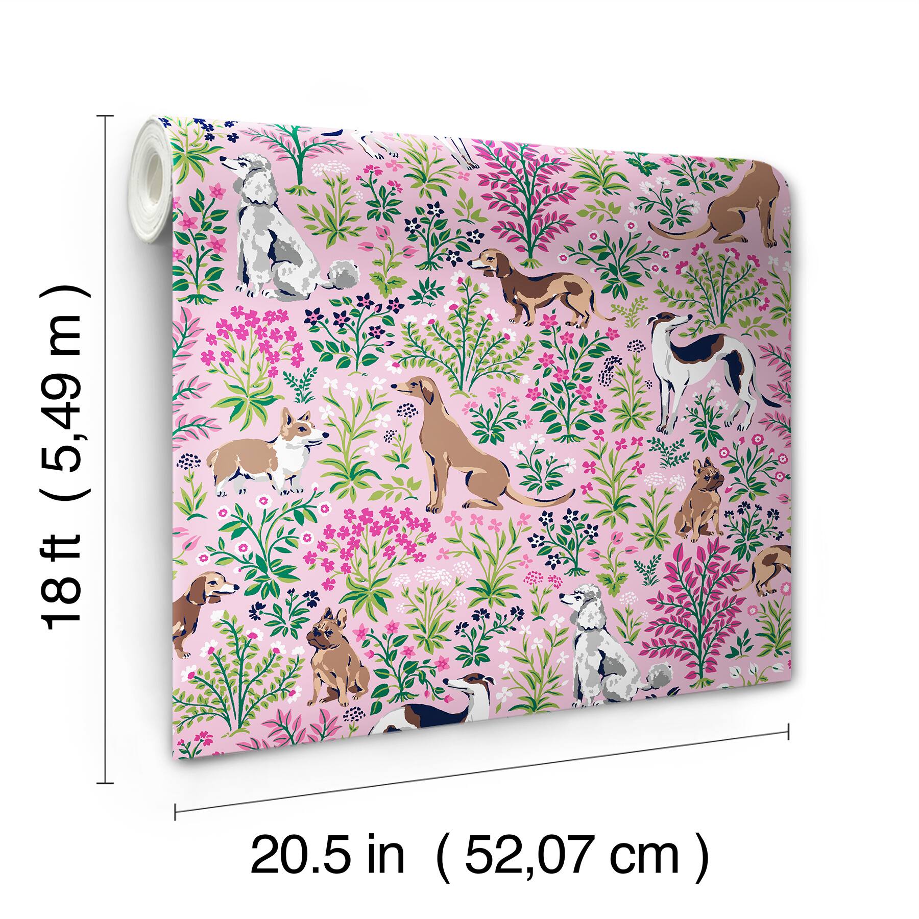 PrintFresh Must Love Dogs Peel &#x26; Stick Wallpaper