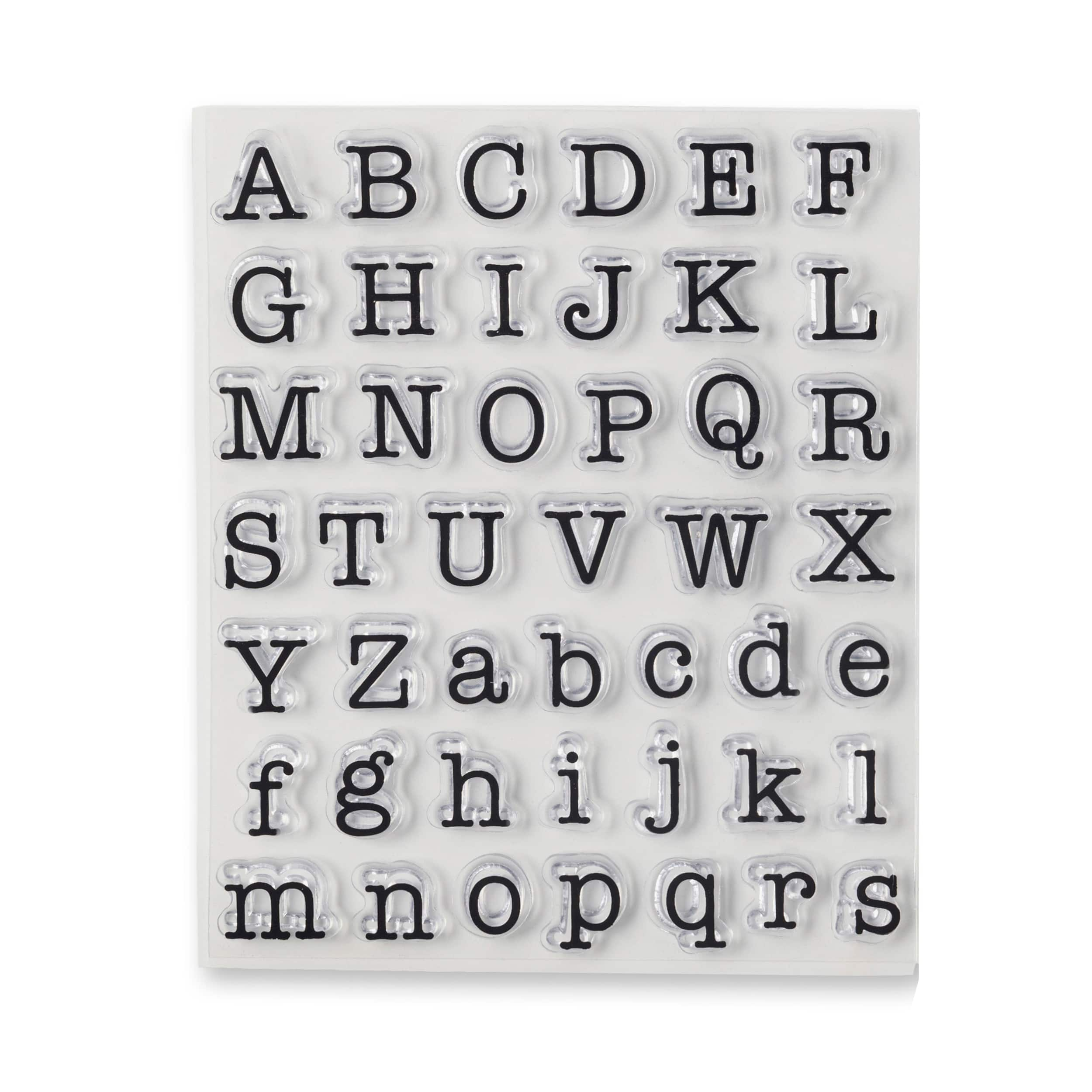 6 Pack: Typewriter Alphabet Clear Stamps by Recollections&#x2122;