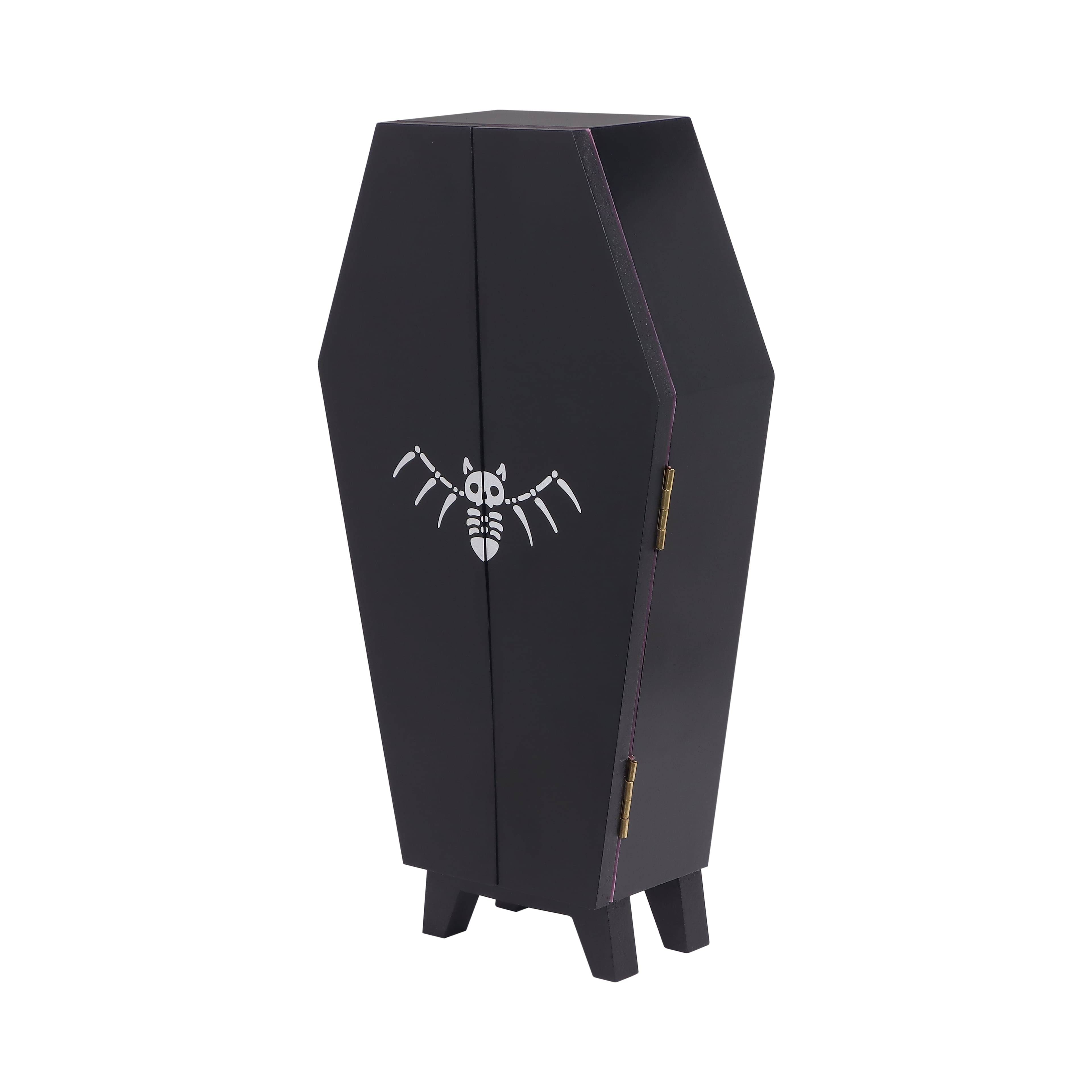 14&#x22; Black &#x26; Pink Leopard Print Coffin Tabletop D&#xE9;cor by Ashland&#xAE;