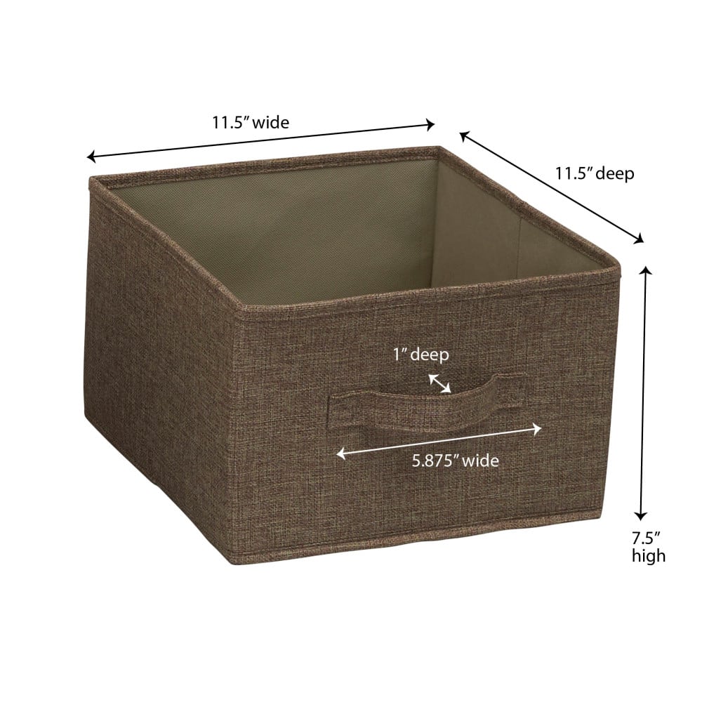 Household Essentials 11.5" Open Storage Box, 2ct.
