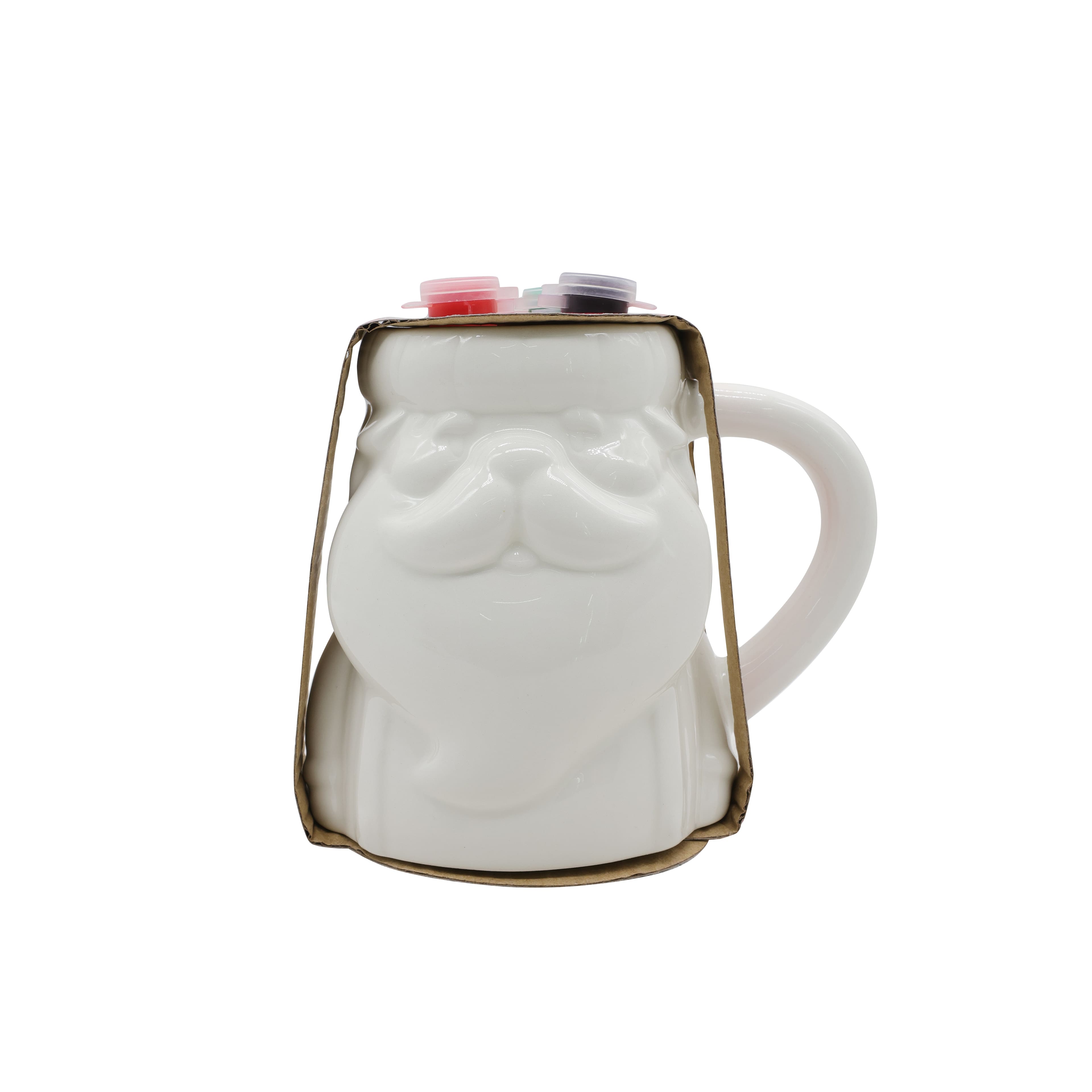 5.5&#x22; Santa Color Your Own Ceramic Mug Kit by Creatology&#x2122;