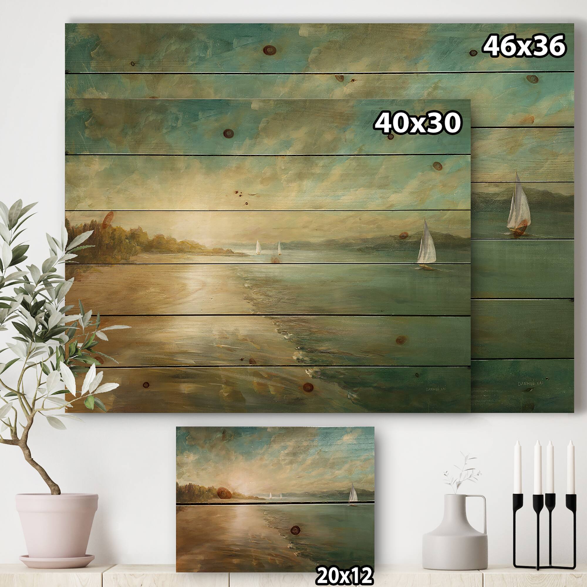 Designart - Coastal Pastel Horizon