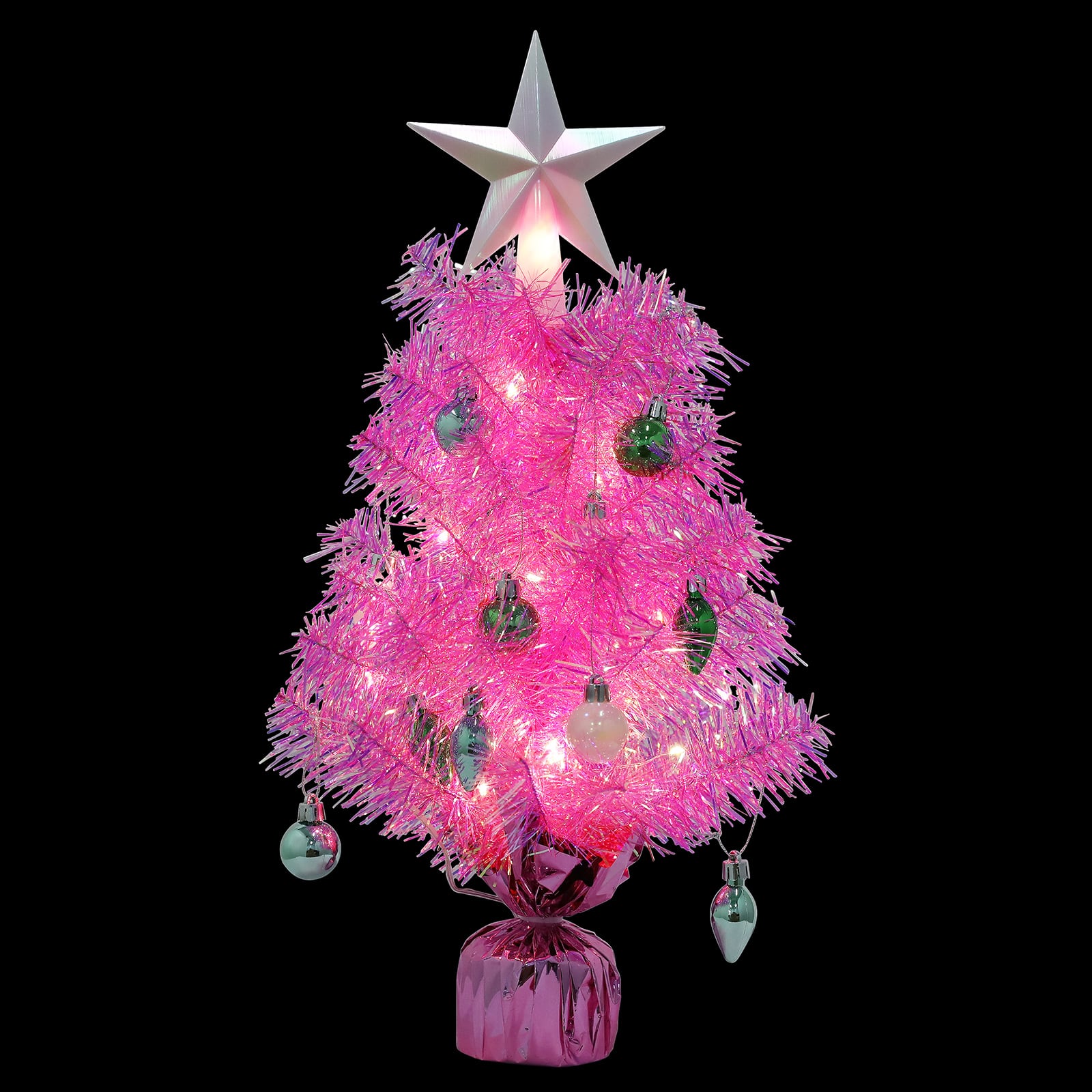 18" Pink Tinsel Tree Kit by Ashland®